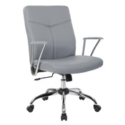 Faux Leather Chair - Charcoal