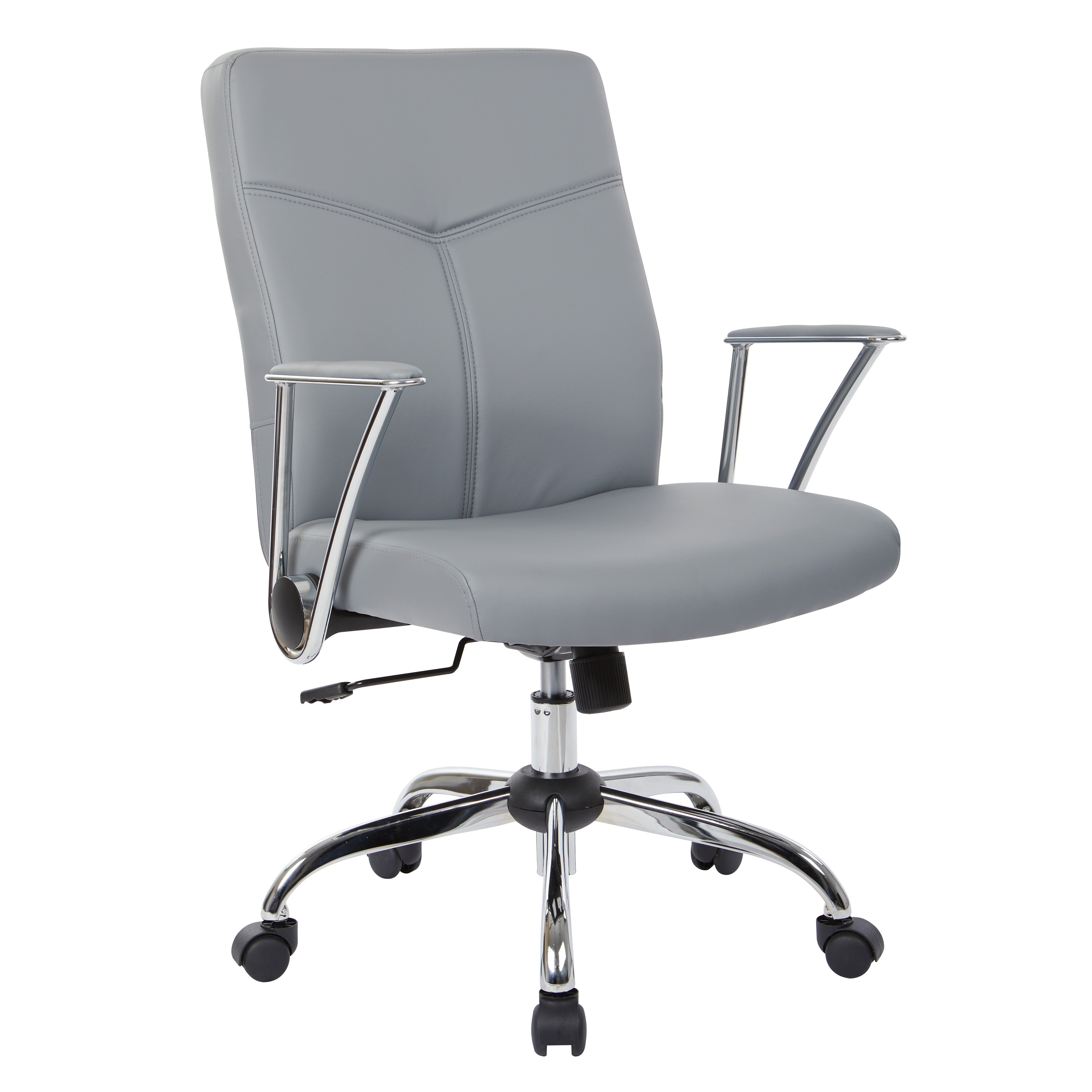Faux Leather Chair - Charcoal
