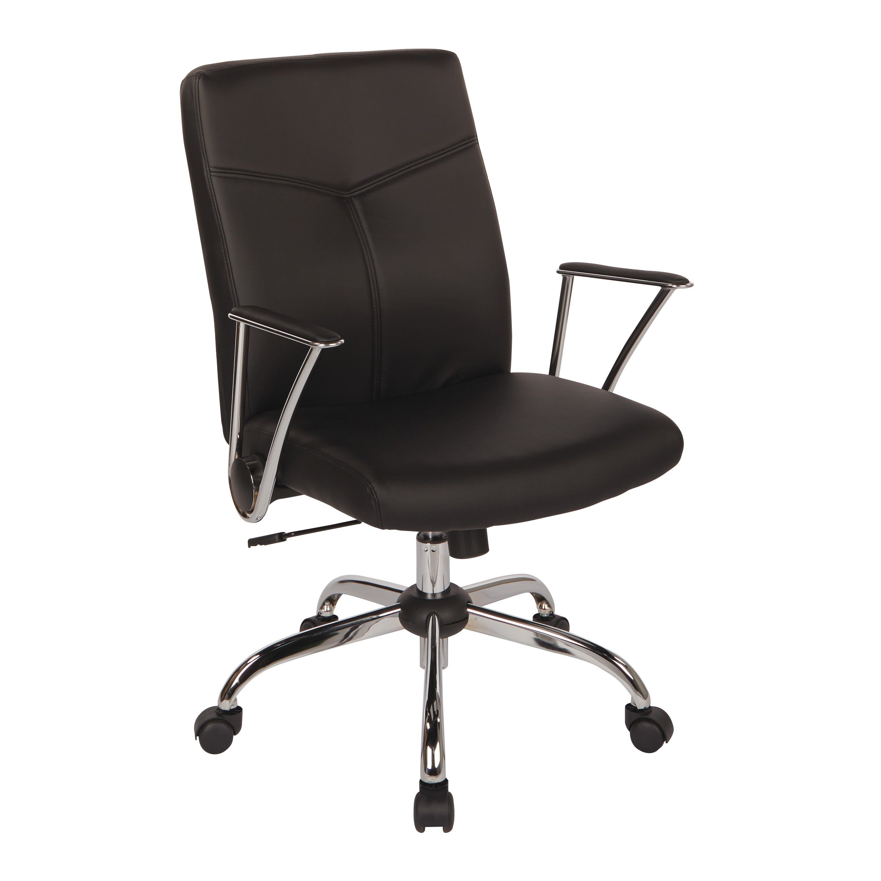 Faux Leather Chair - Black