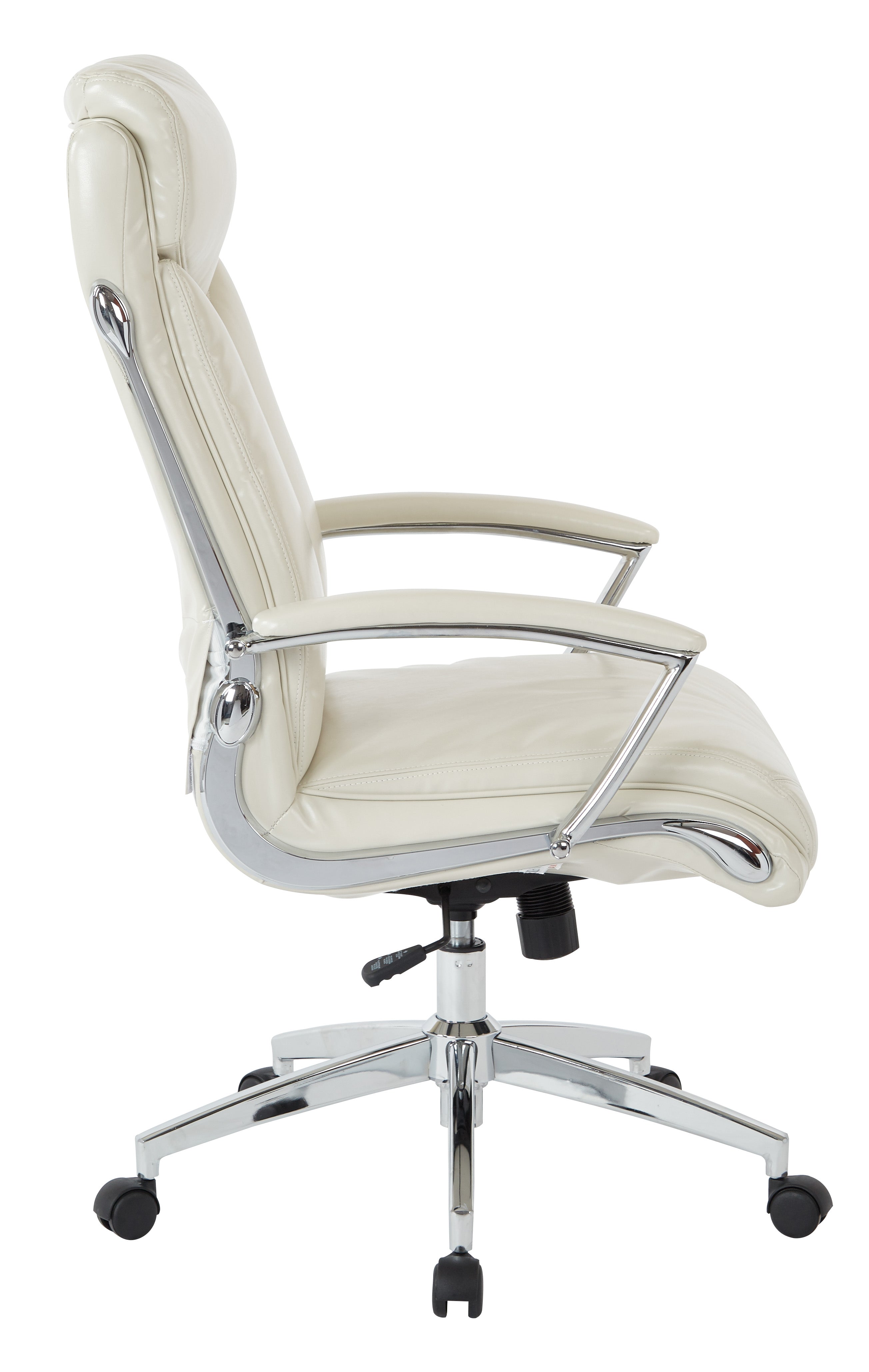 Executive Faux Leather High Back Chair - Cream
