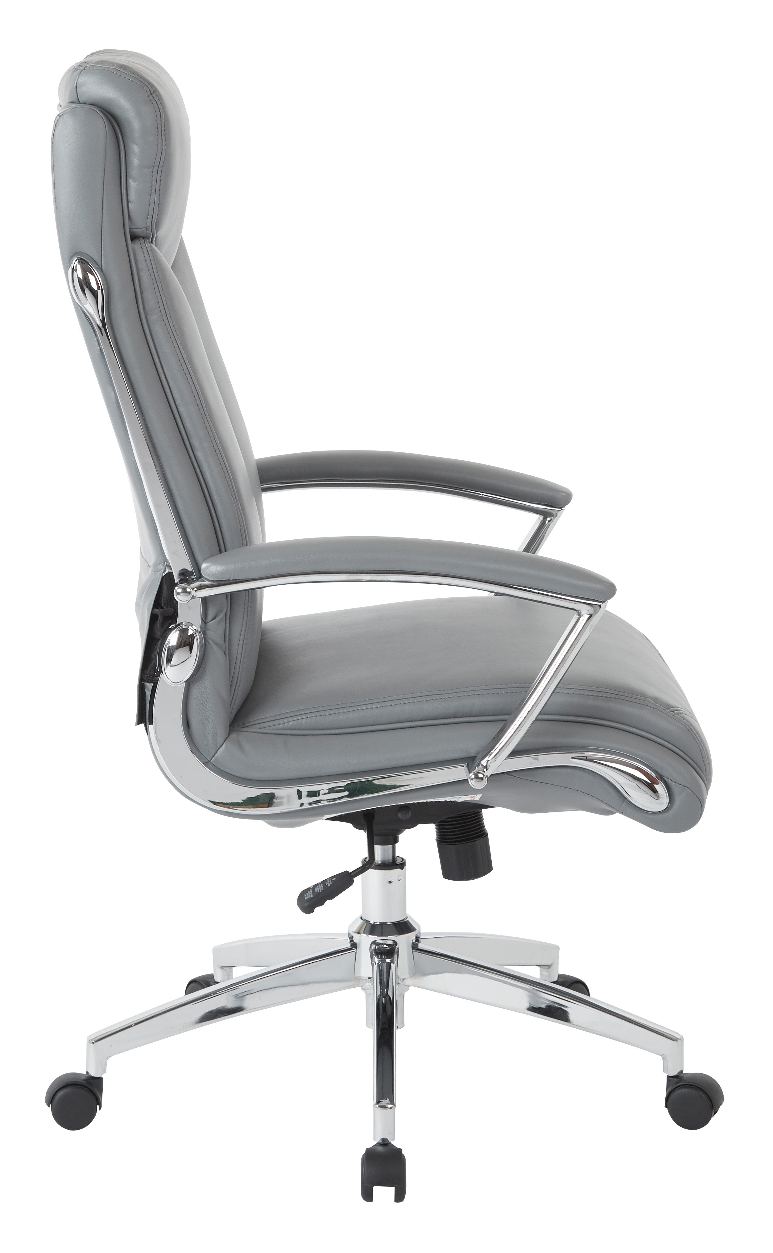 Executive Faux Leather High Back Chair - Charcoal Grey