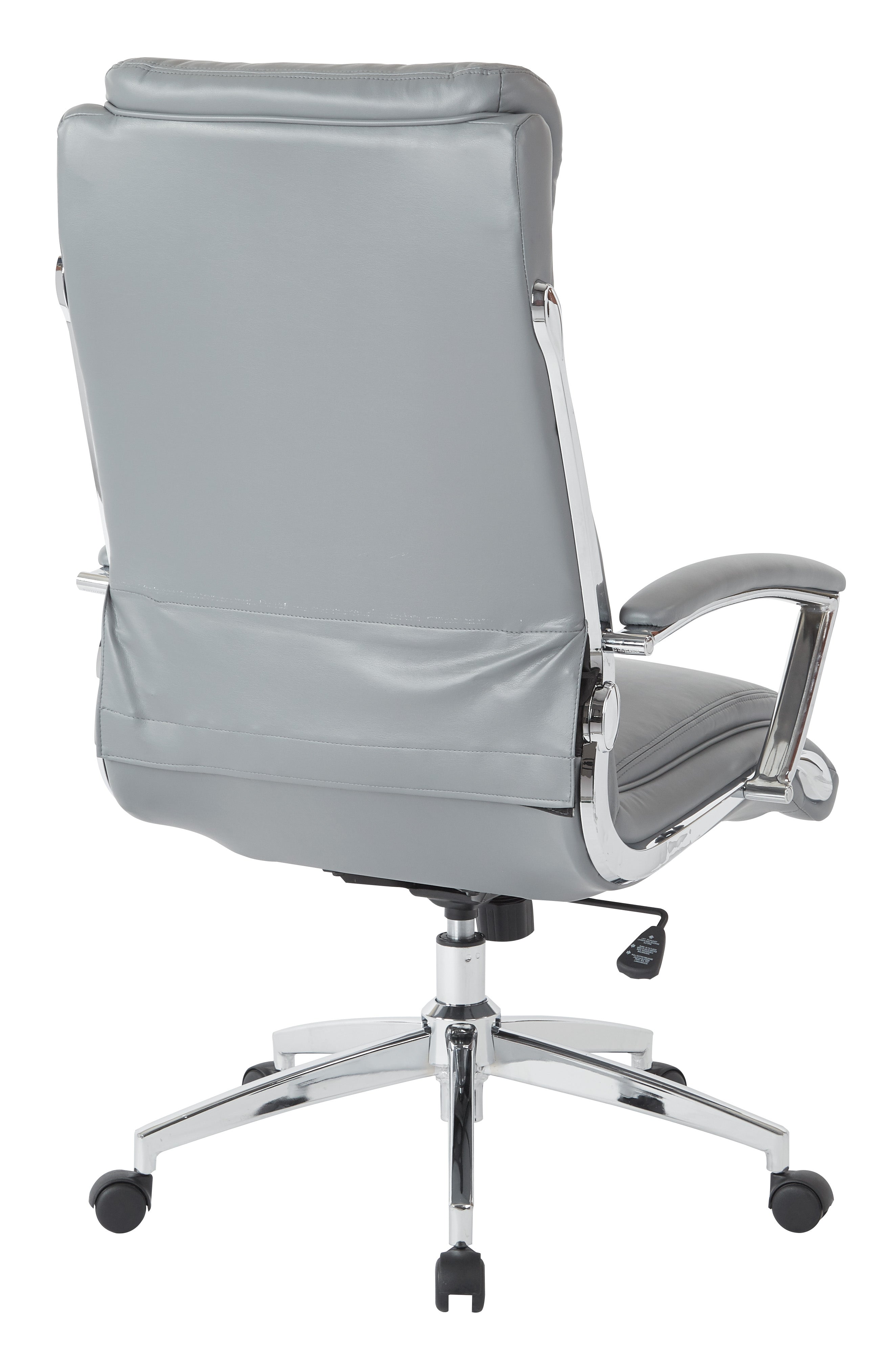 Executive Faux Leather High Back Chair - Charcoal Grey