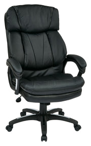 Faux Leather Executive Chair - Black