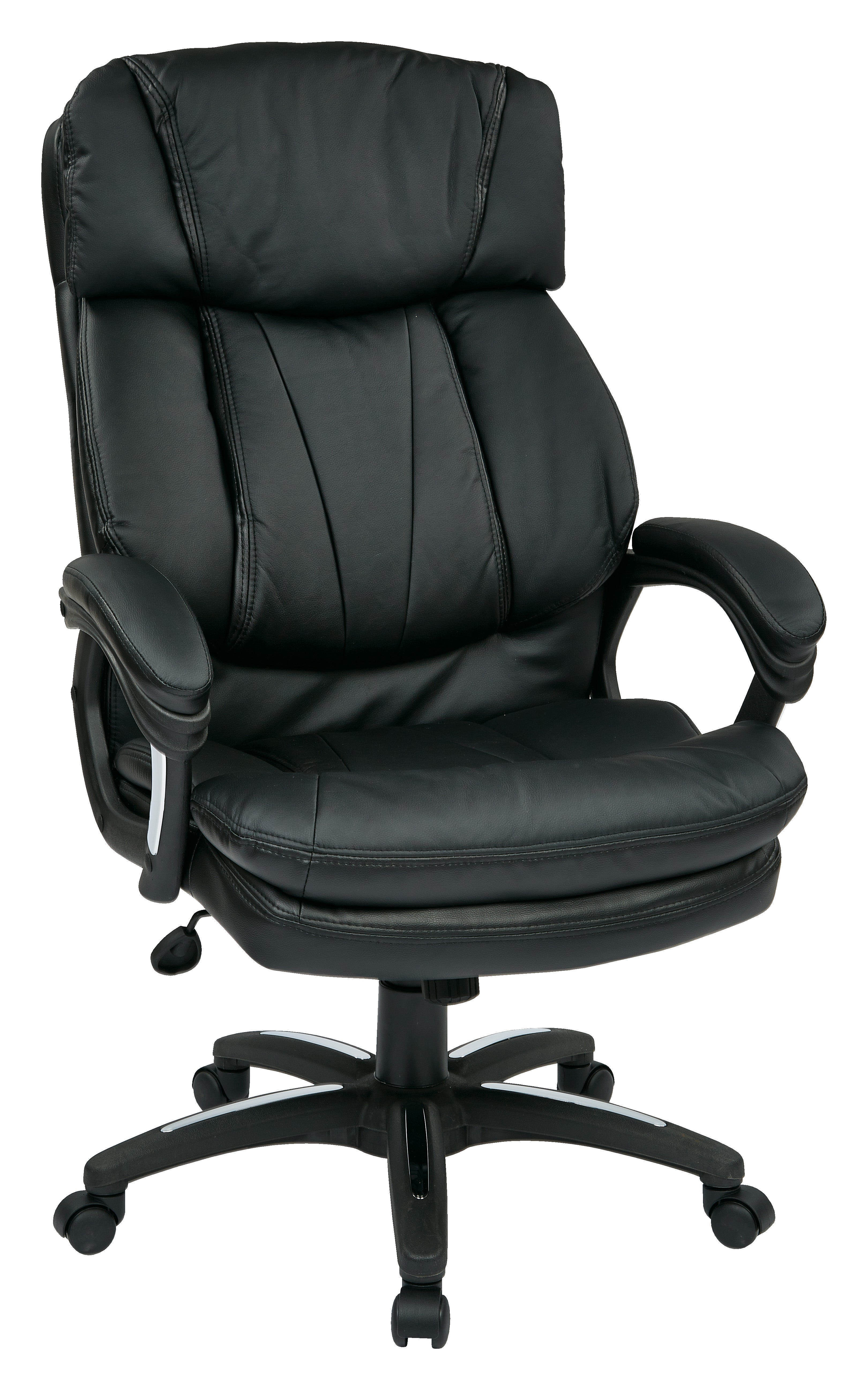 Faux Leather Executive Chair - Black