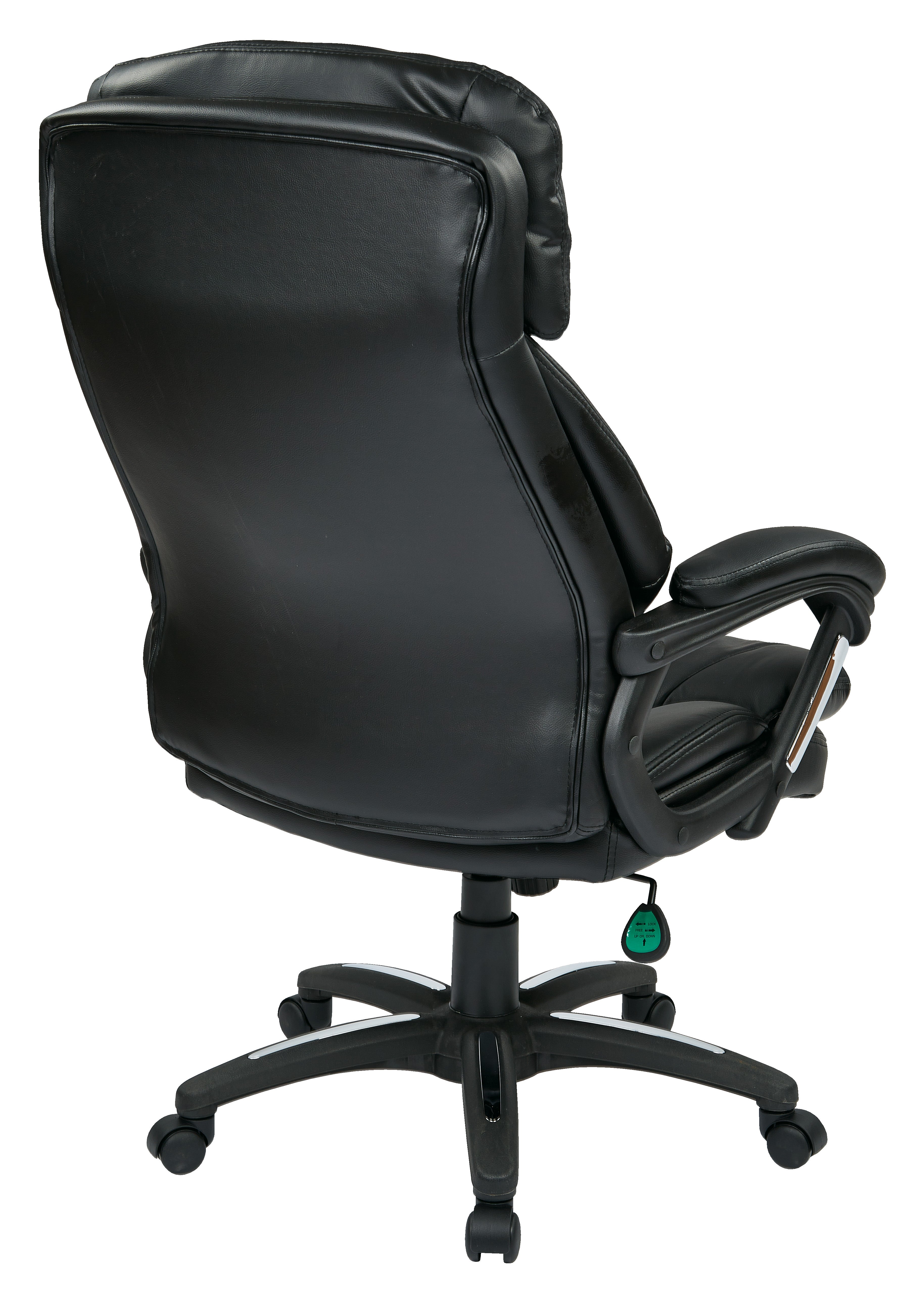 Faux Leather Executive Chair - Black