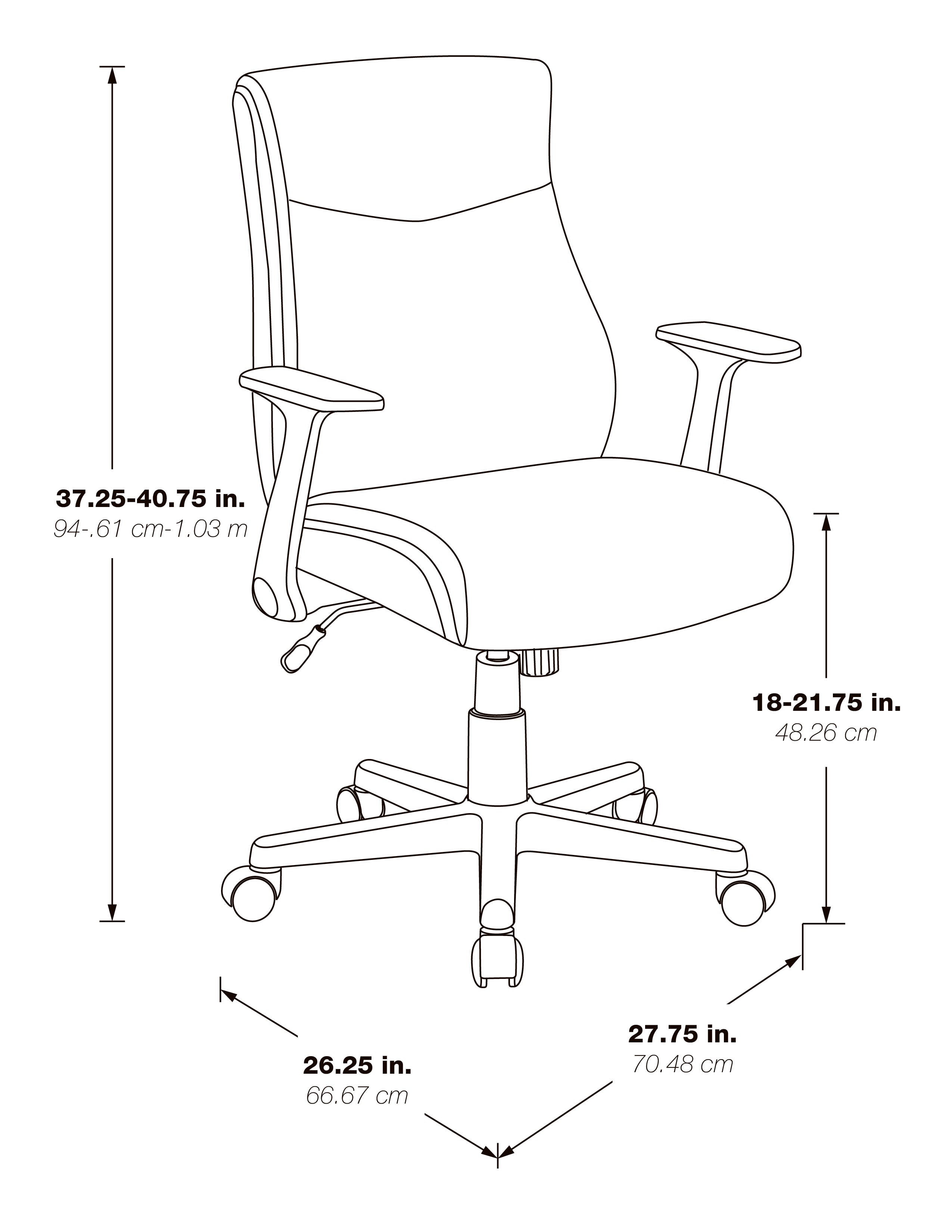 Mid Back Managers Office Chair - Charcoal Grey