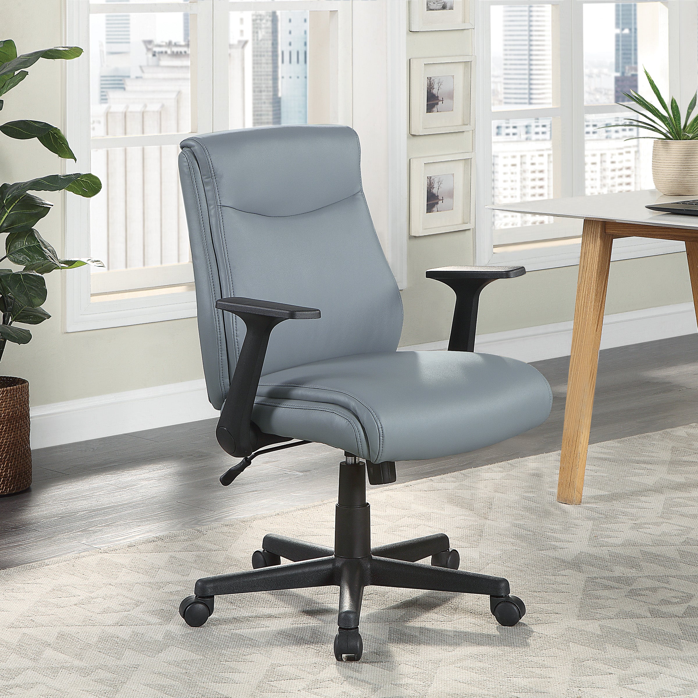Mid Back Managers Office Chair - Charcoal Grey