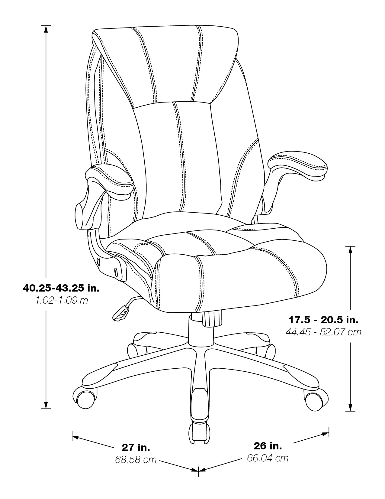 Faux Leather Mid Back Mgrs Chair - Cocoa