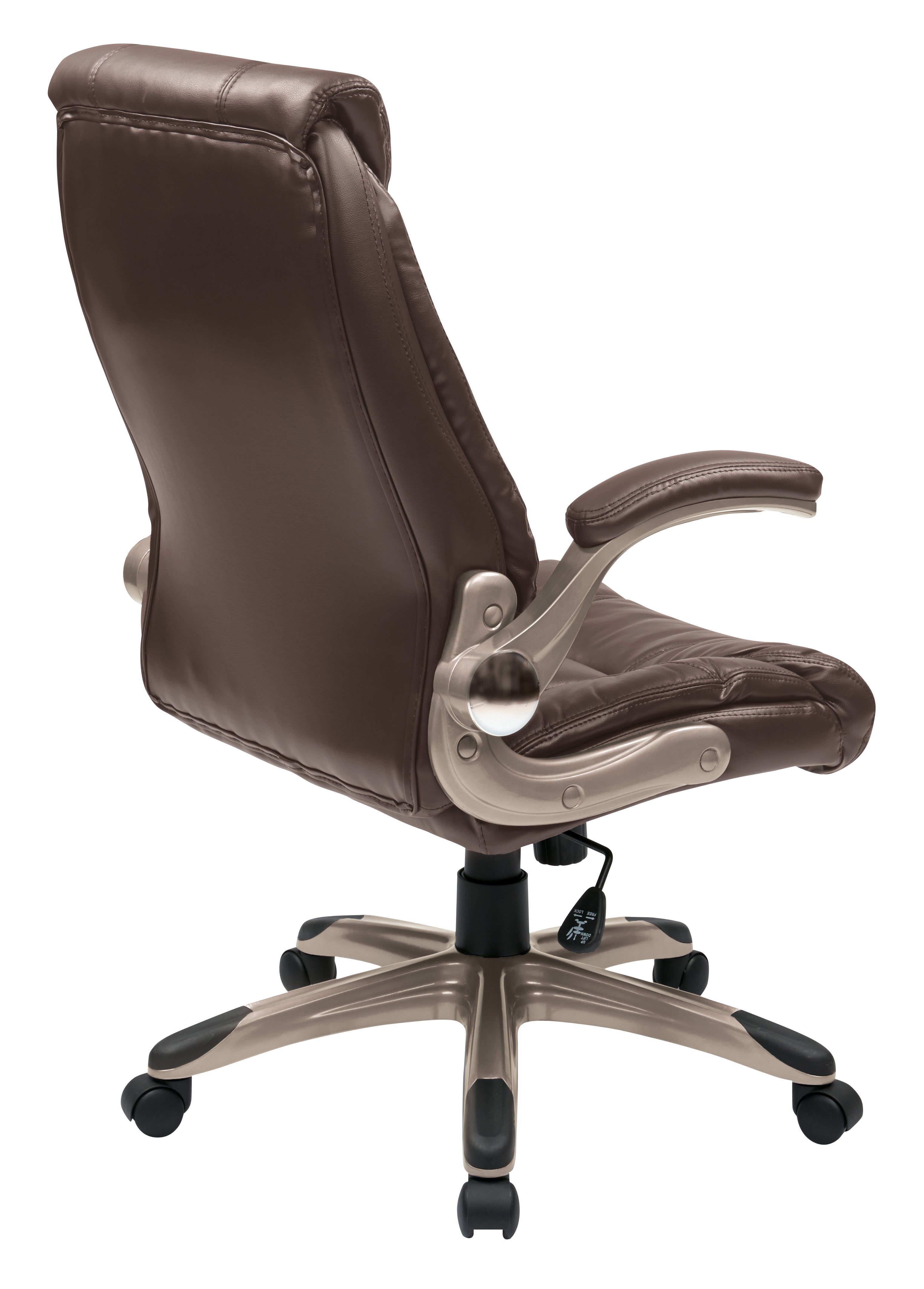 Faux Leather Mid Back Mgrs Chair - Cocoa