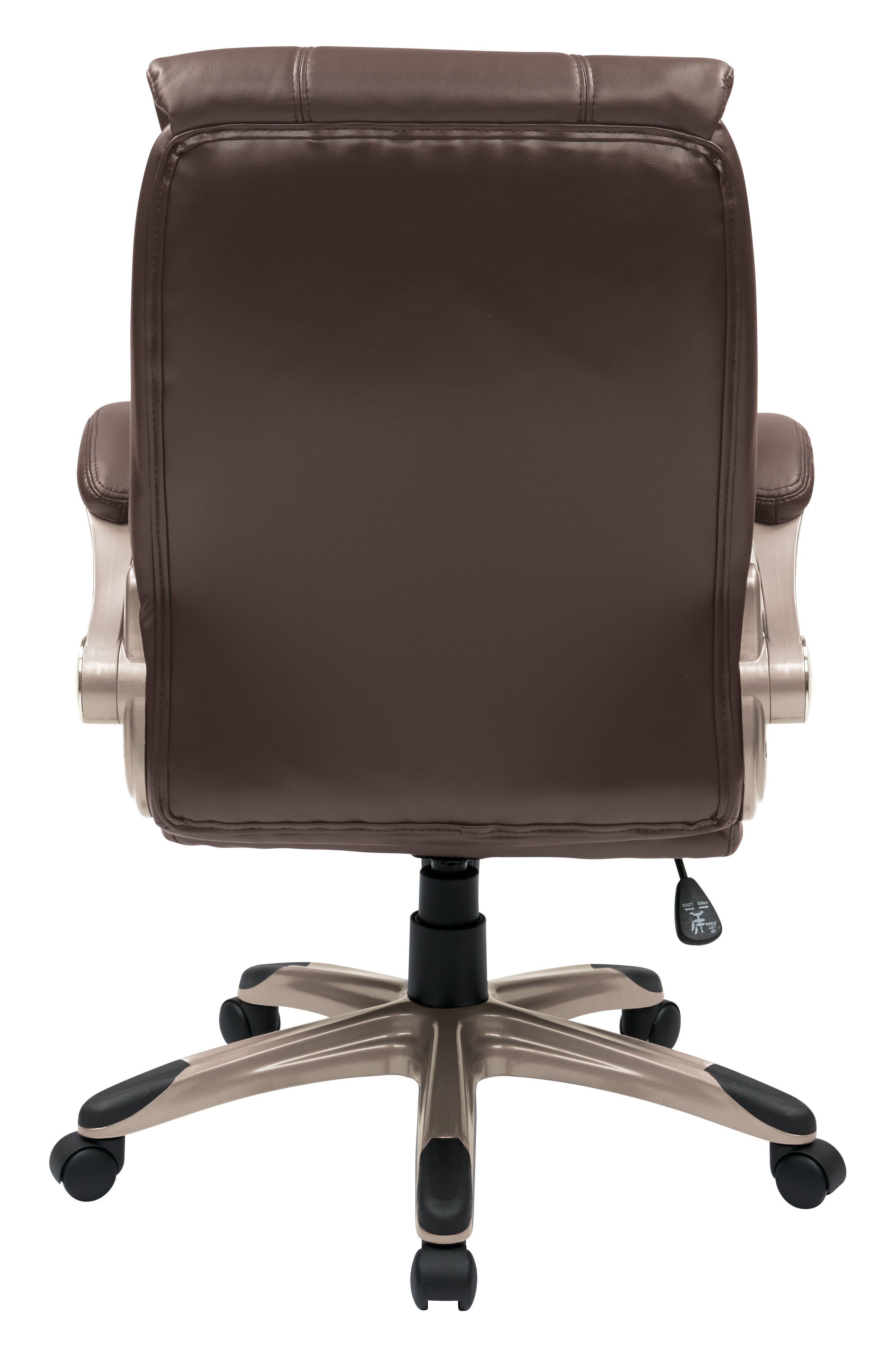 Faux Leather Mid Back Mgrs Chair - Cocoa