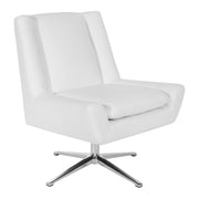 Faux Leather Guest Chair - White