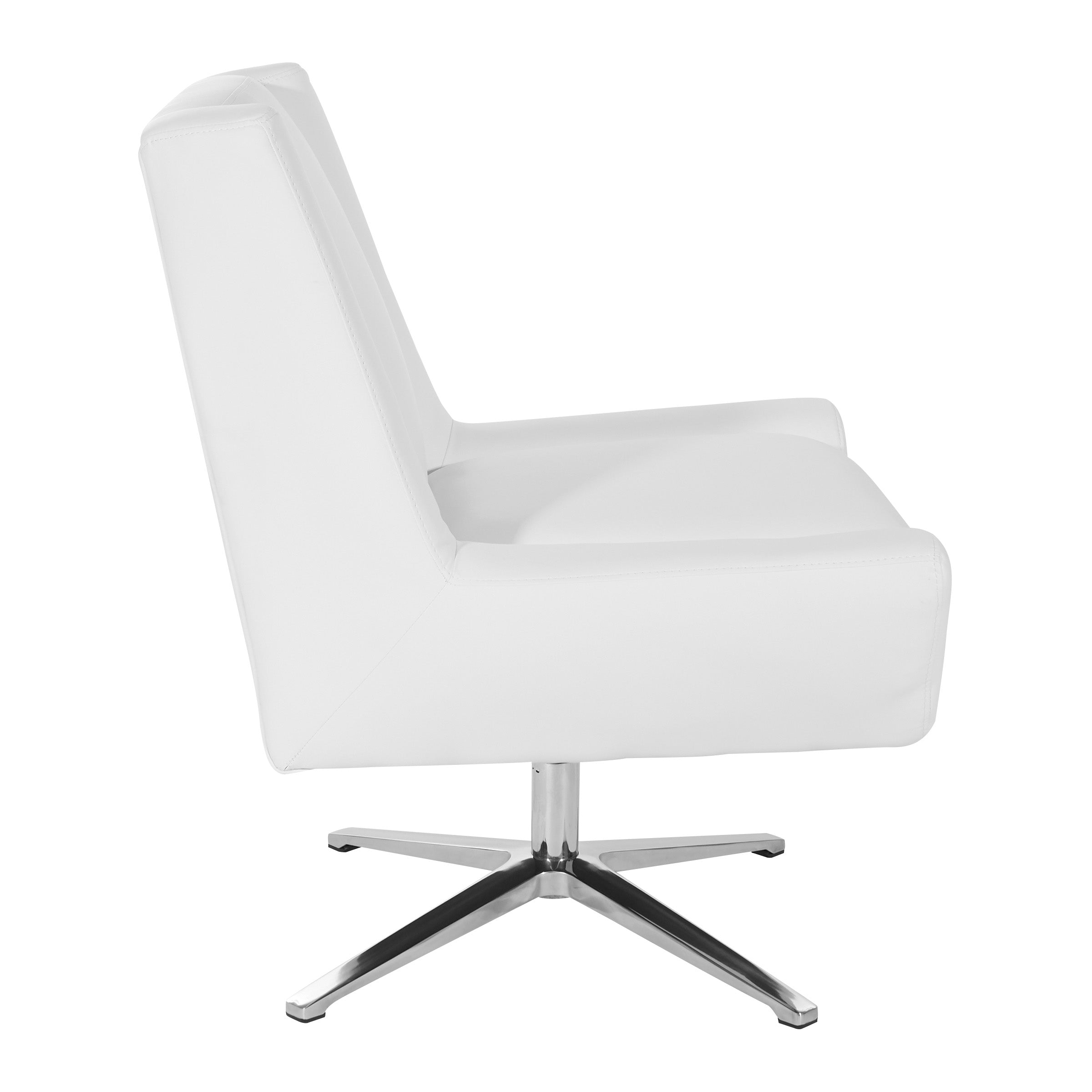 Faux Leather Guest Chair - White