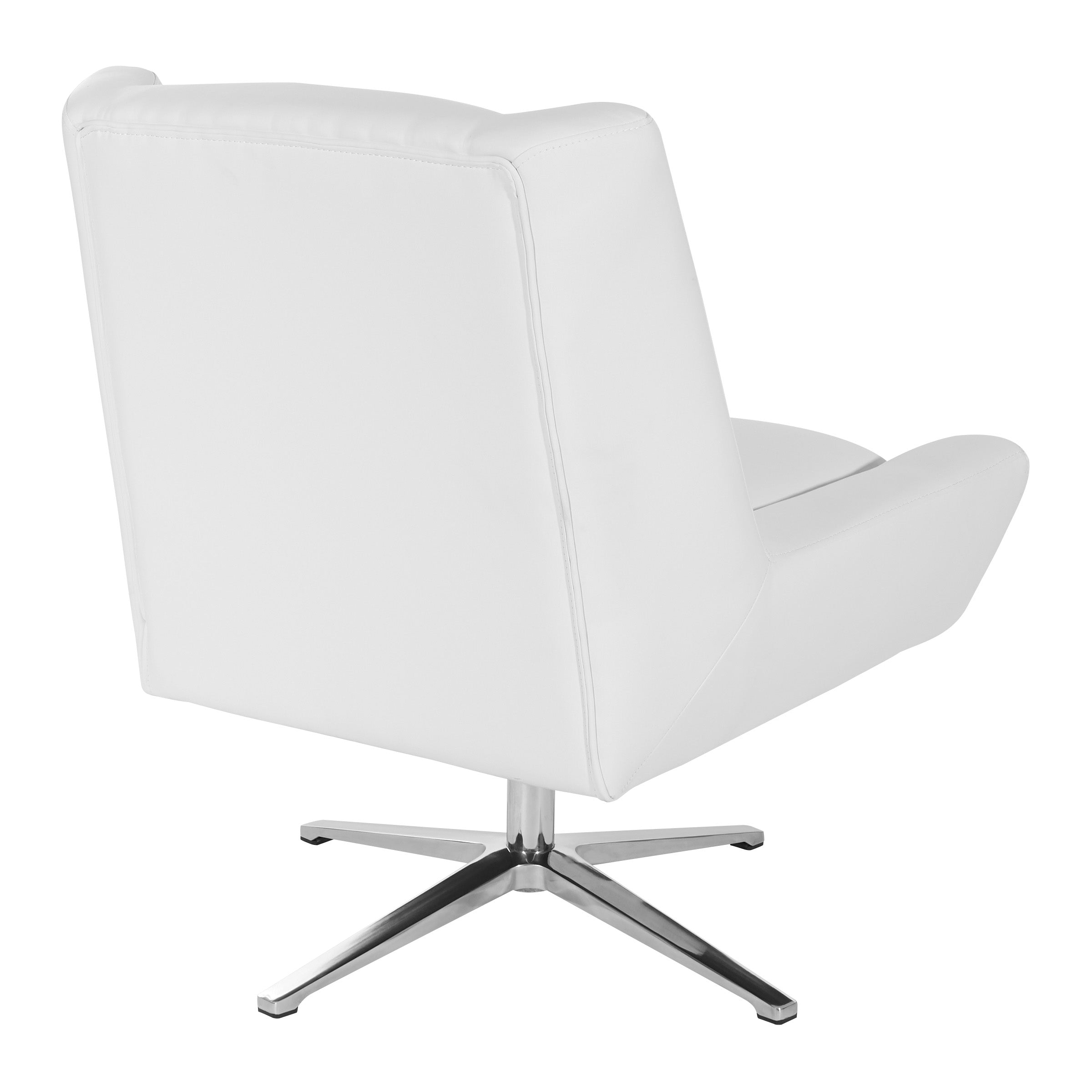 Faux Leather Guest Chair - White