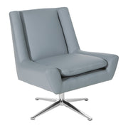 Faux Leather Guest Chair - Charcoal Grey