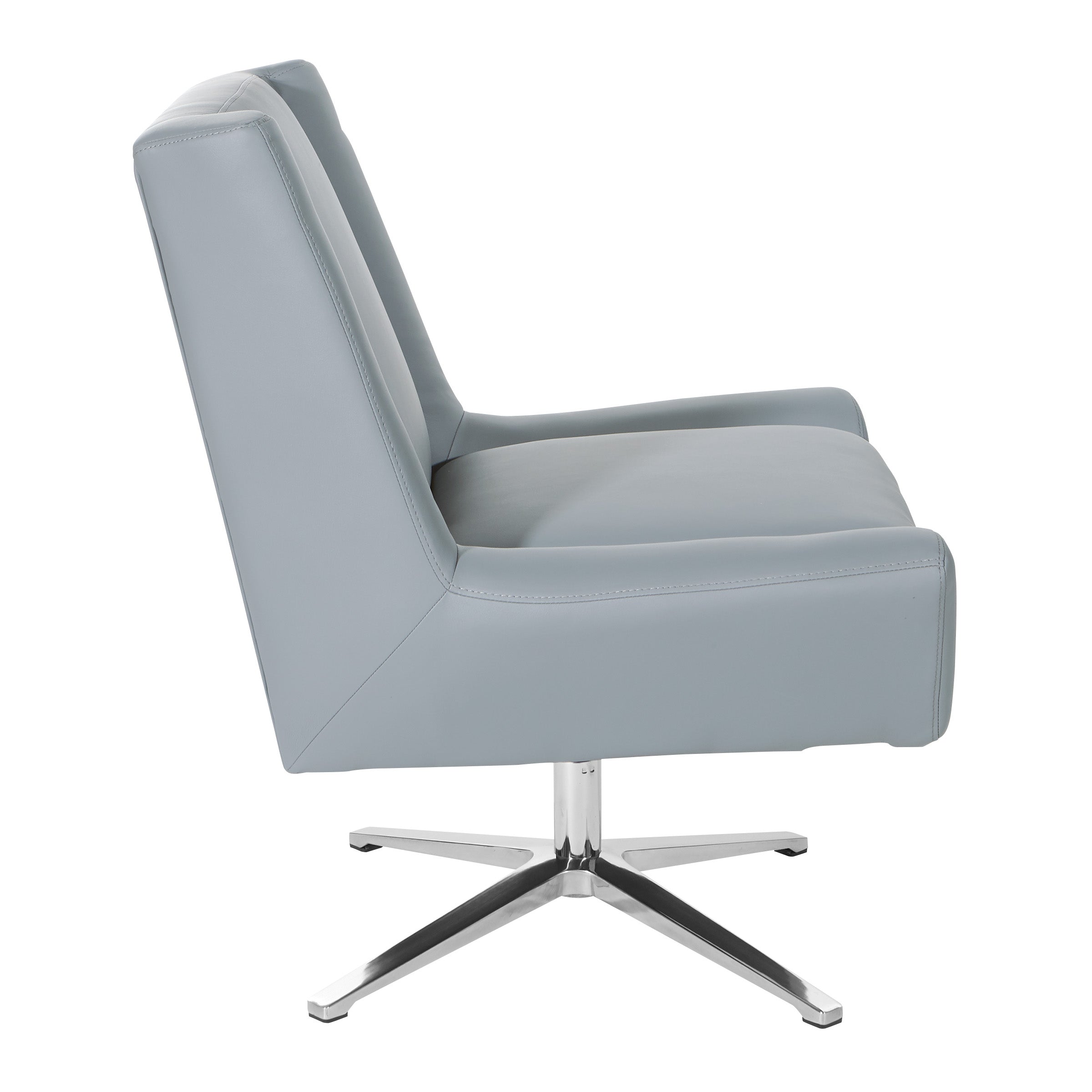 Faux Leather Guest Chair - Charcoal Grey