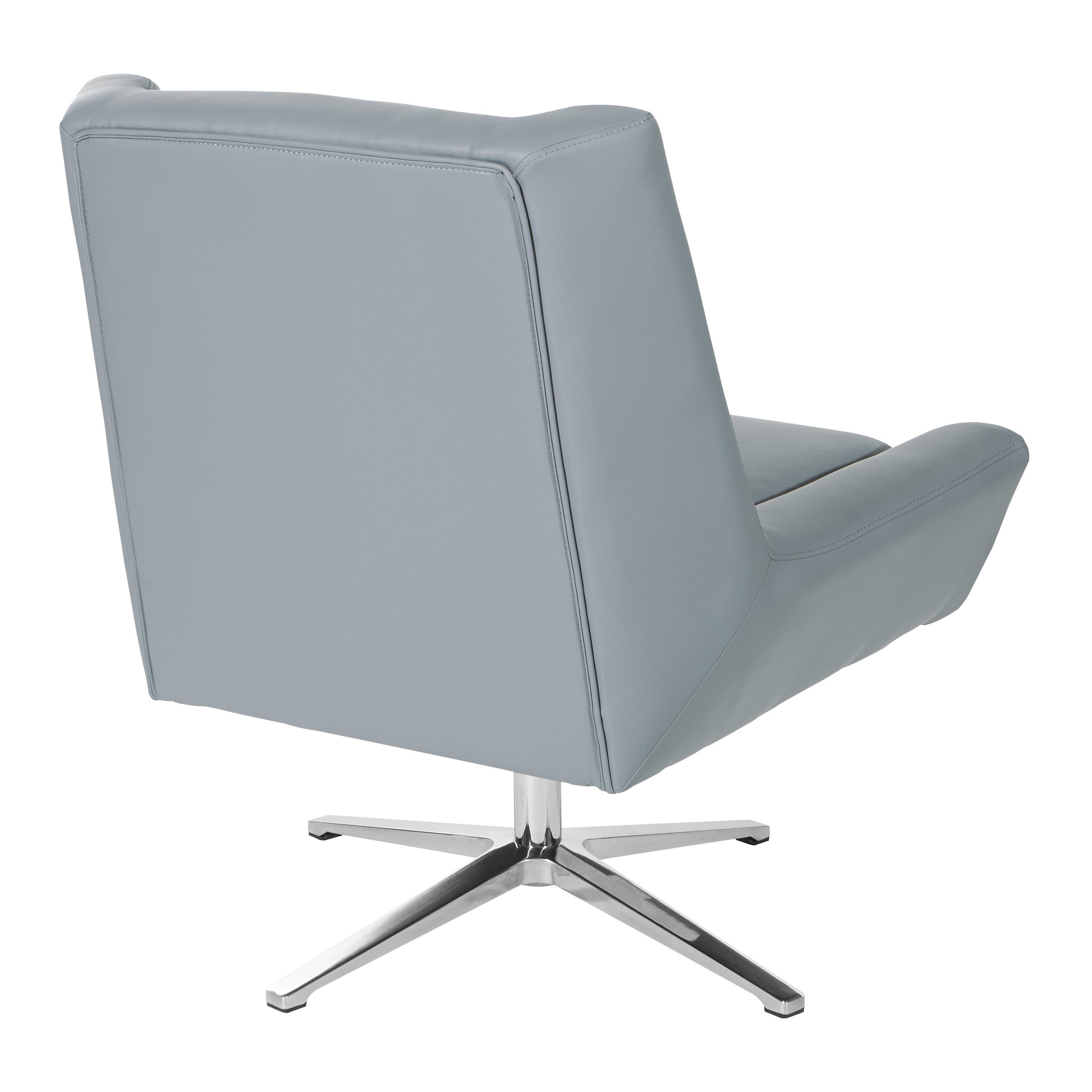 Faux Leather Guest Chair - Charcoal Grey