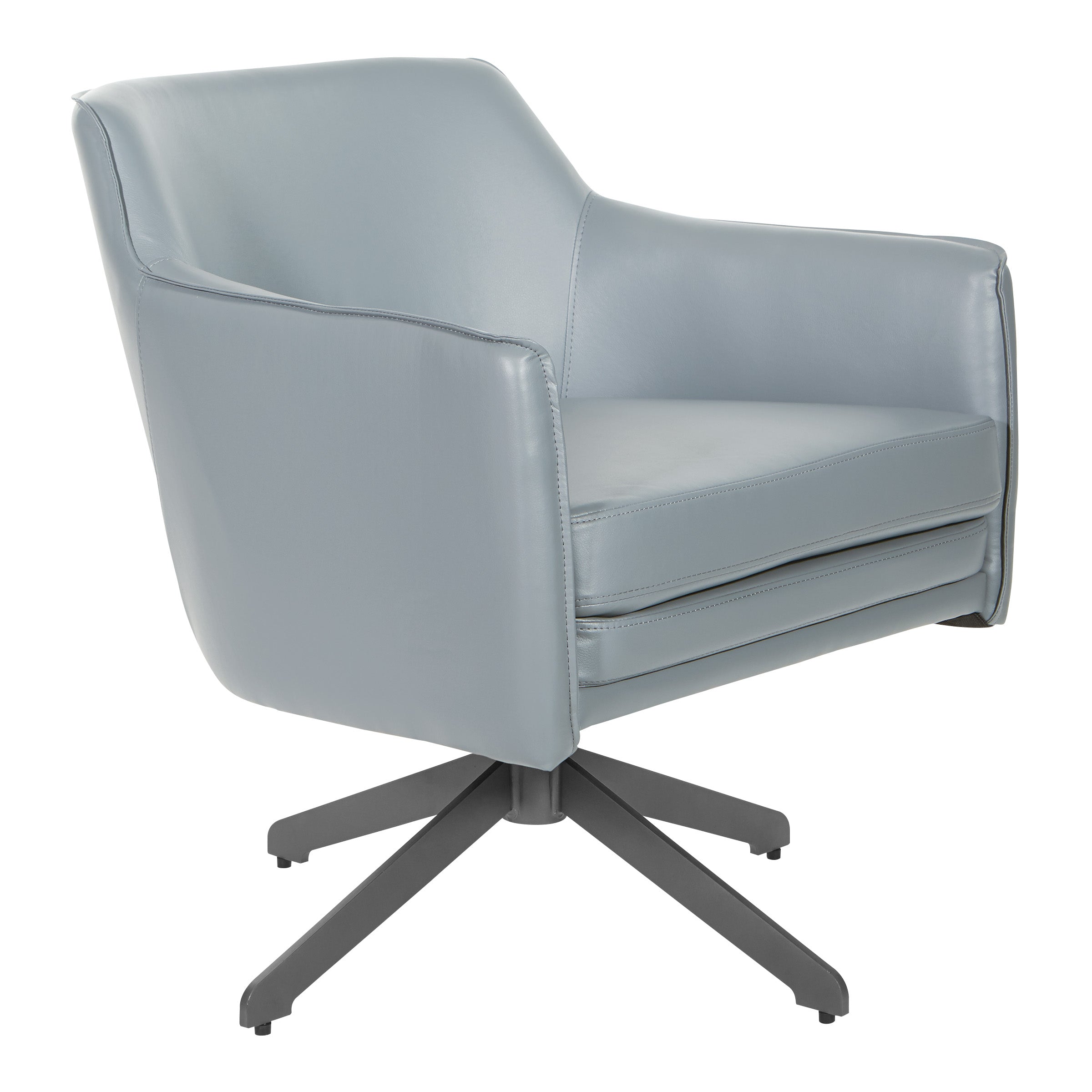 Faux Leather Guest Chair - Charcoal