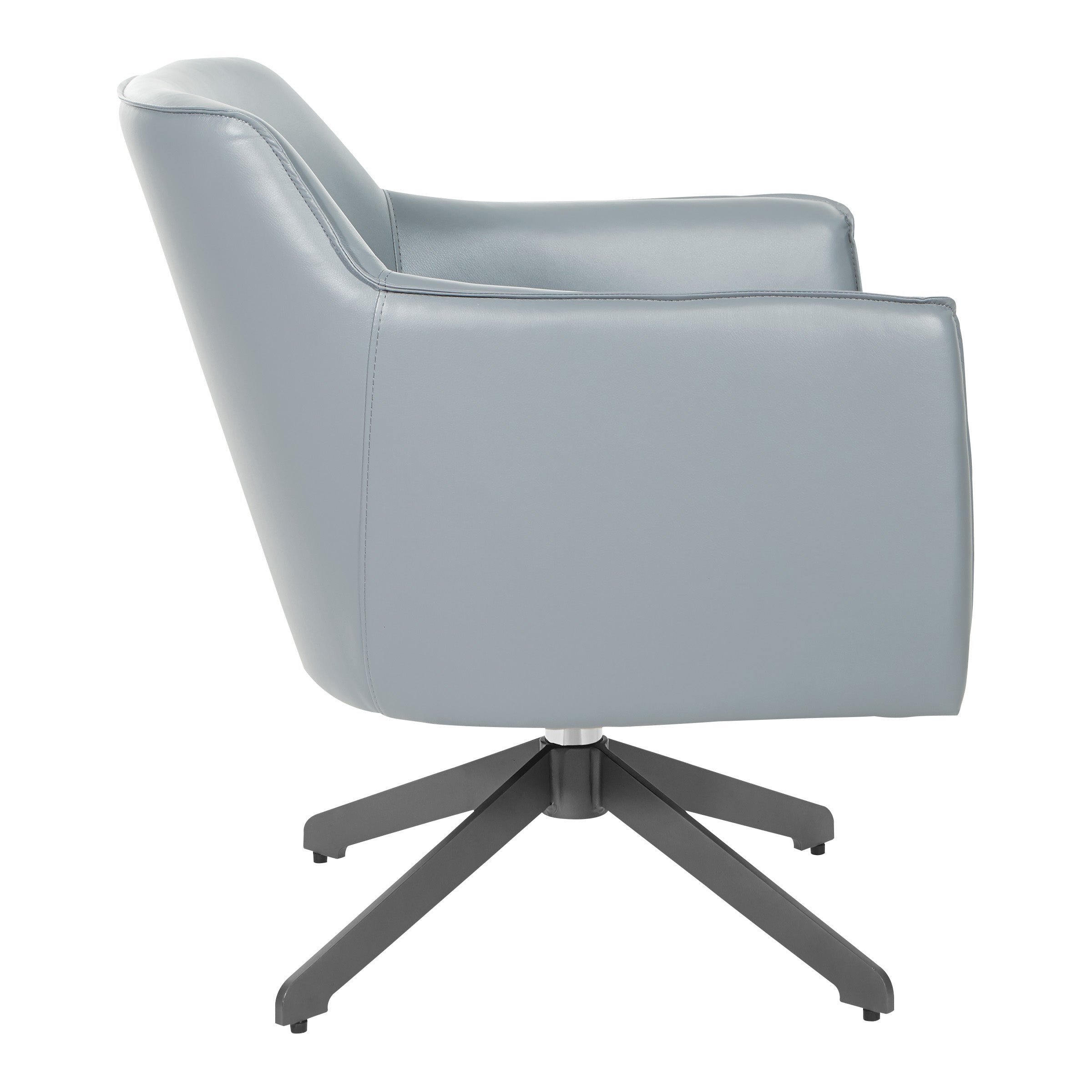 Faux Leather Guest Chair - Charcoal