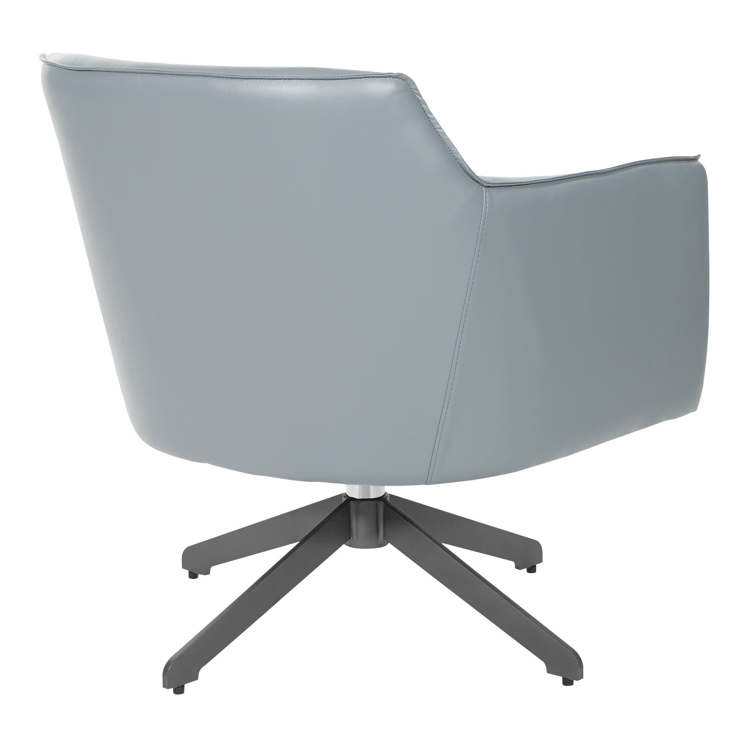 Faux Leather Guest Chair - Charcoal