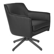 Faux Leather Guest Chair - Black
