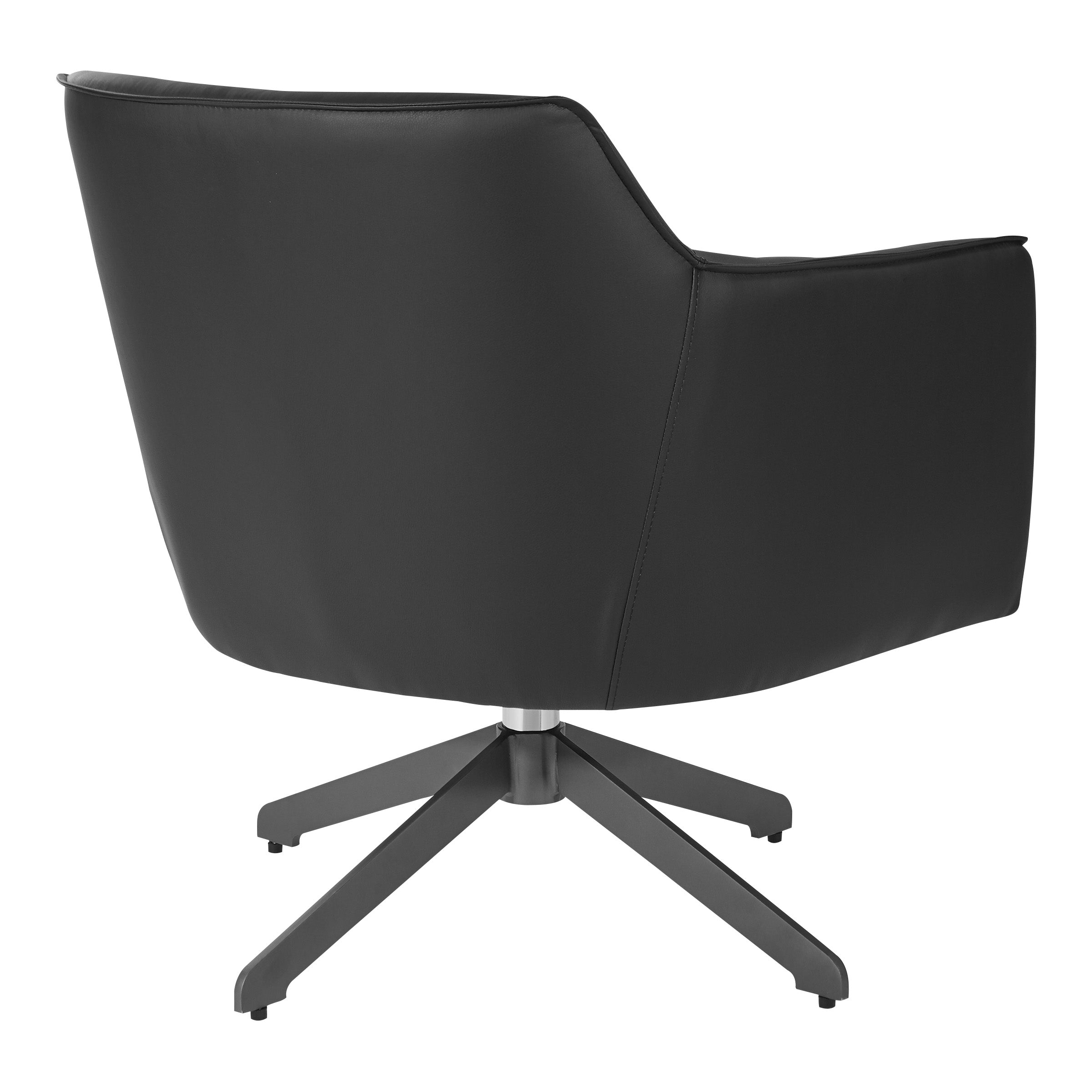 Faux Leather Guest Chair - Black