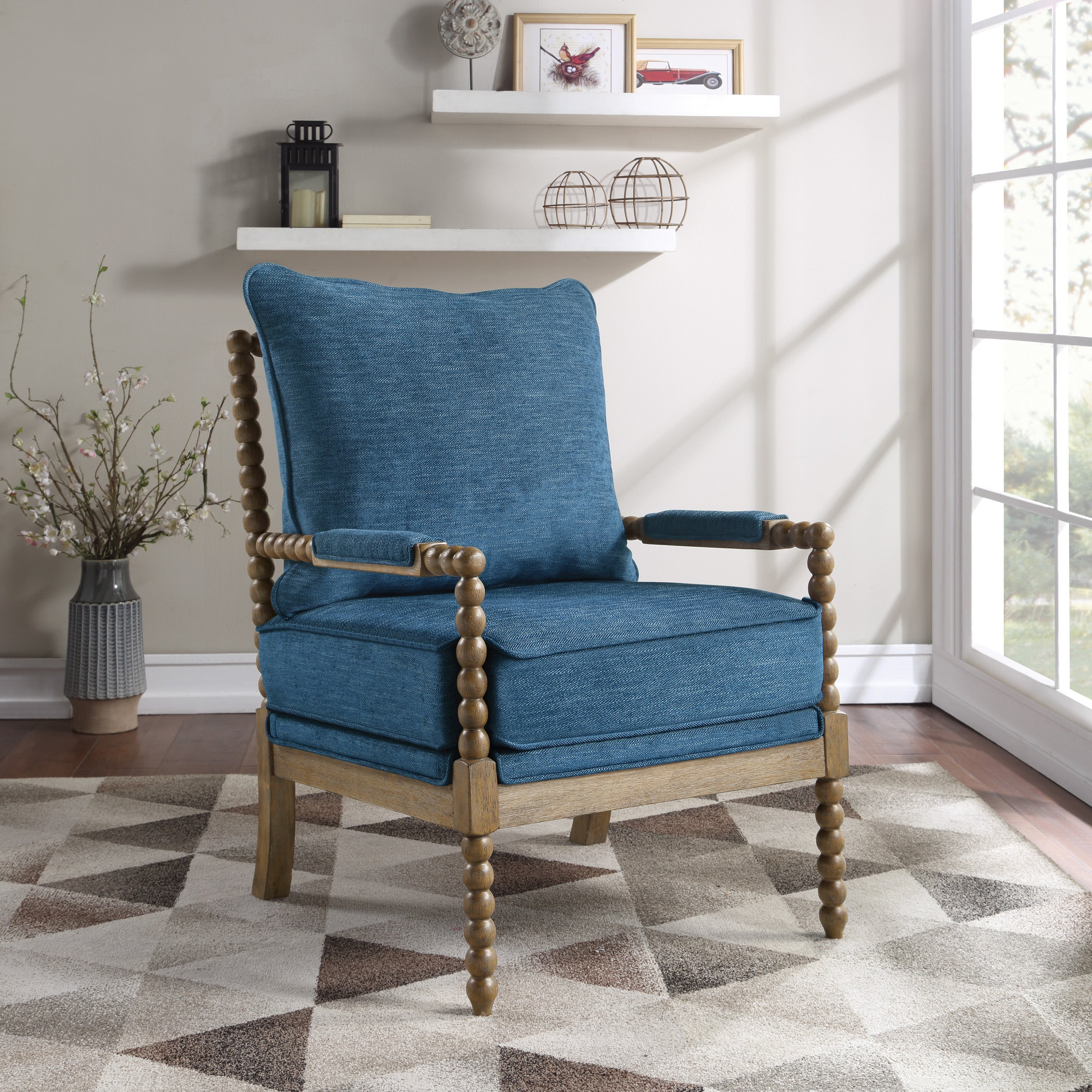 Fletcher Spindle Chair - Navy