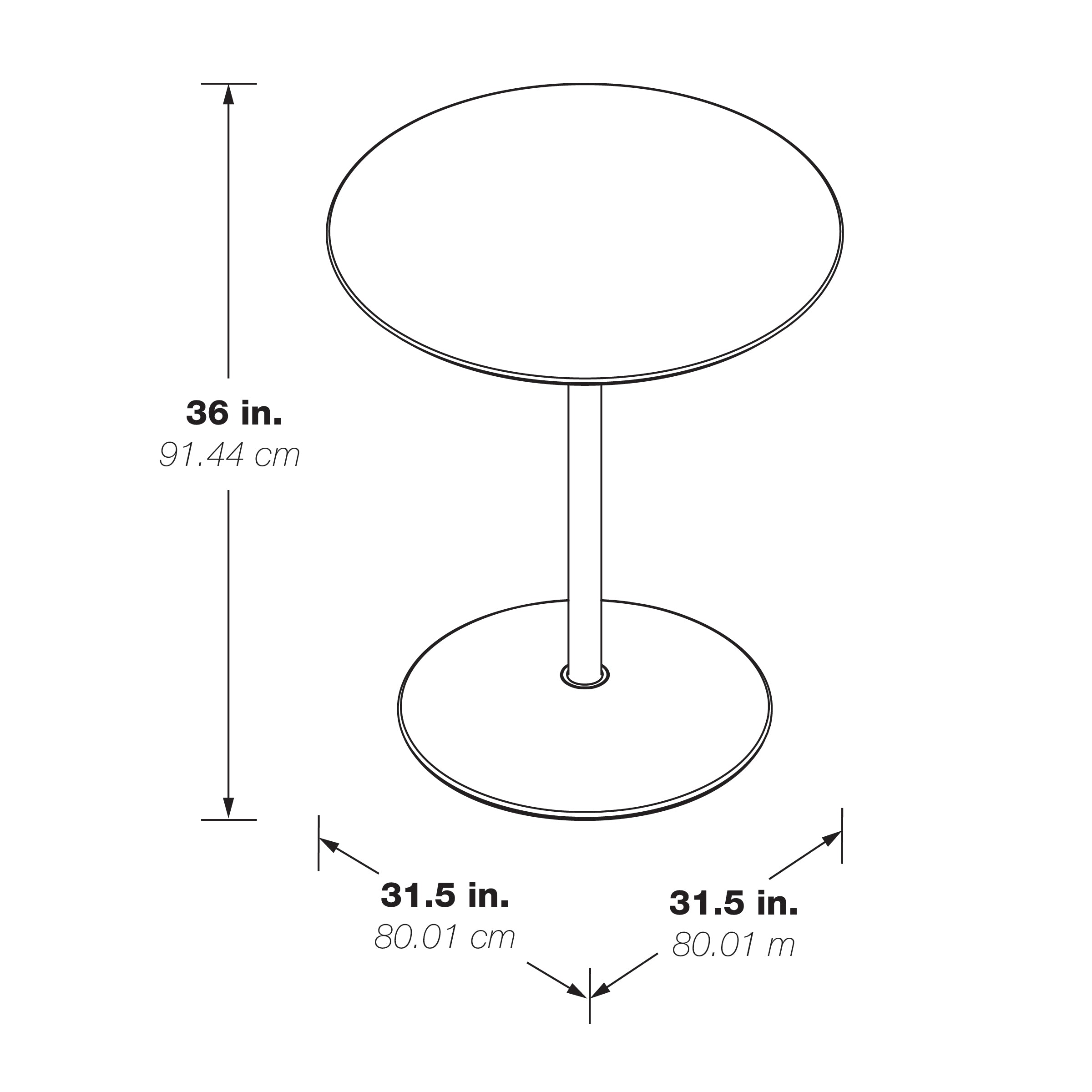 Flower Counter Height Table - White