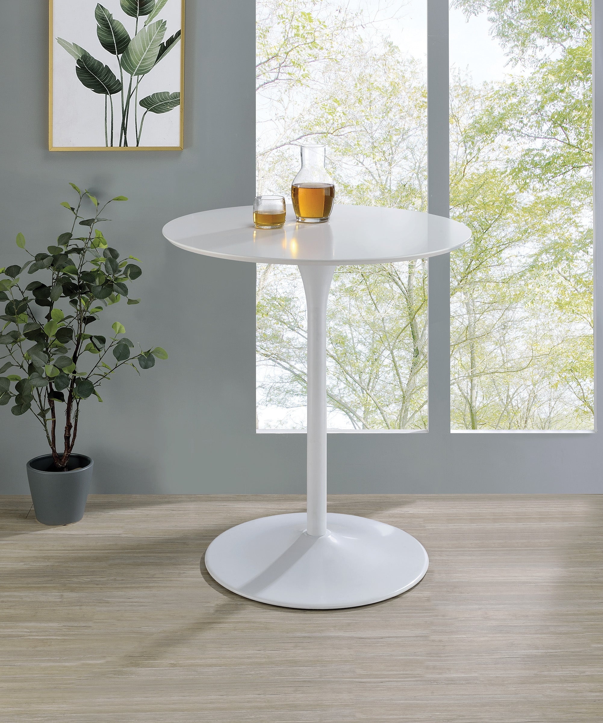 Flower Counter Height Table - White