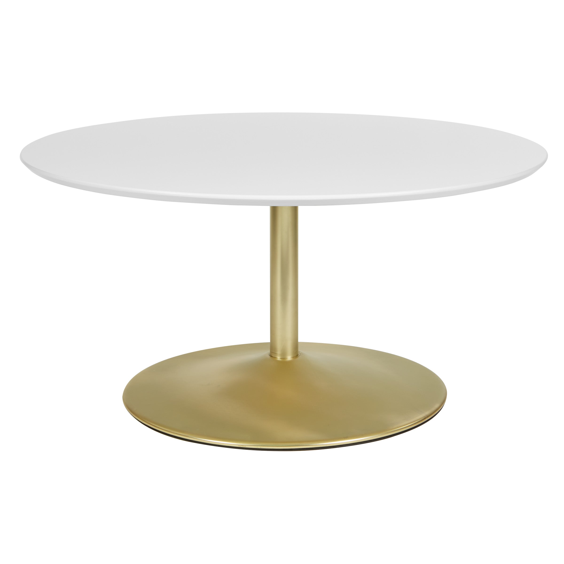 Flower Coffee Table - White/Brass