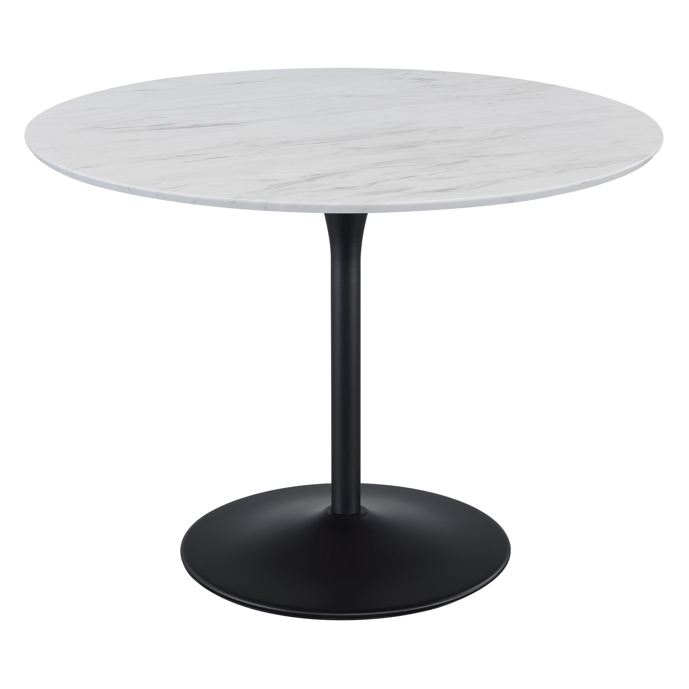 Flower Dining Table - White Faux Marble/Black