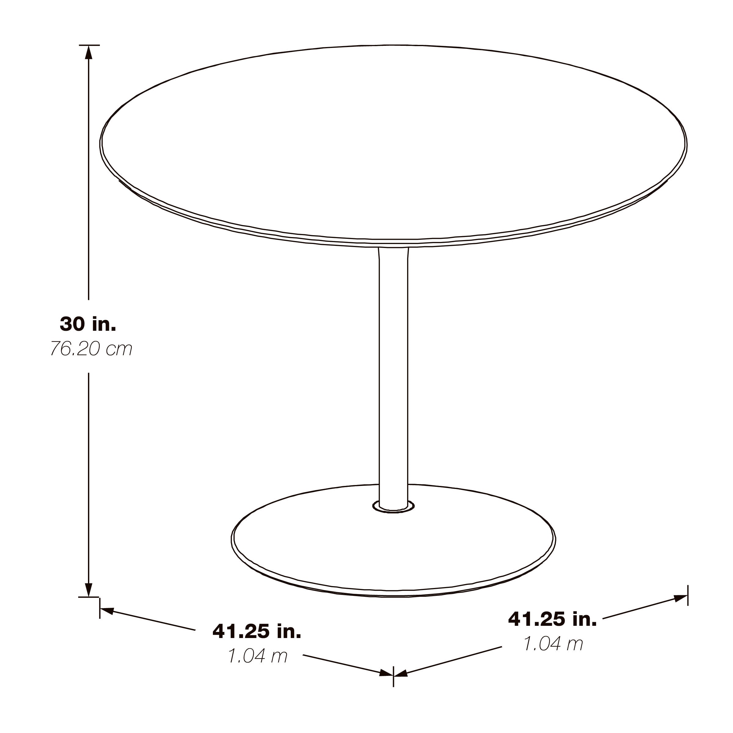Flower Dining Table - White Faux Marble/Black