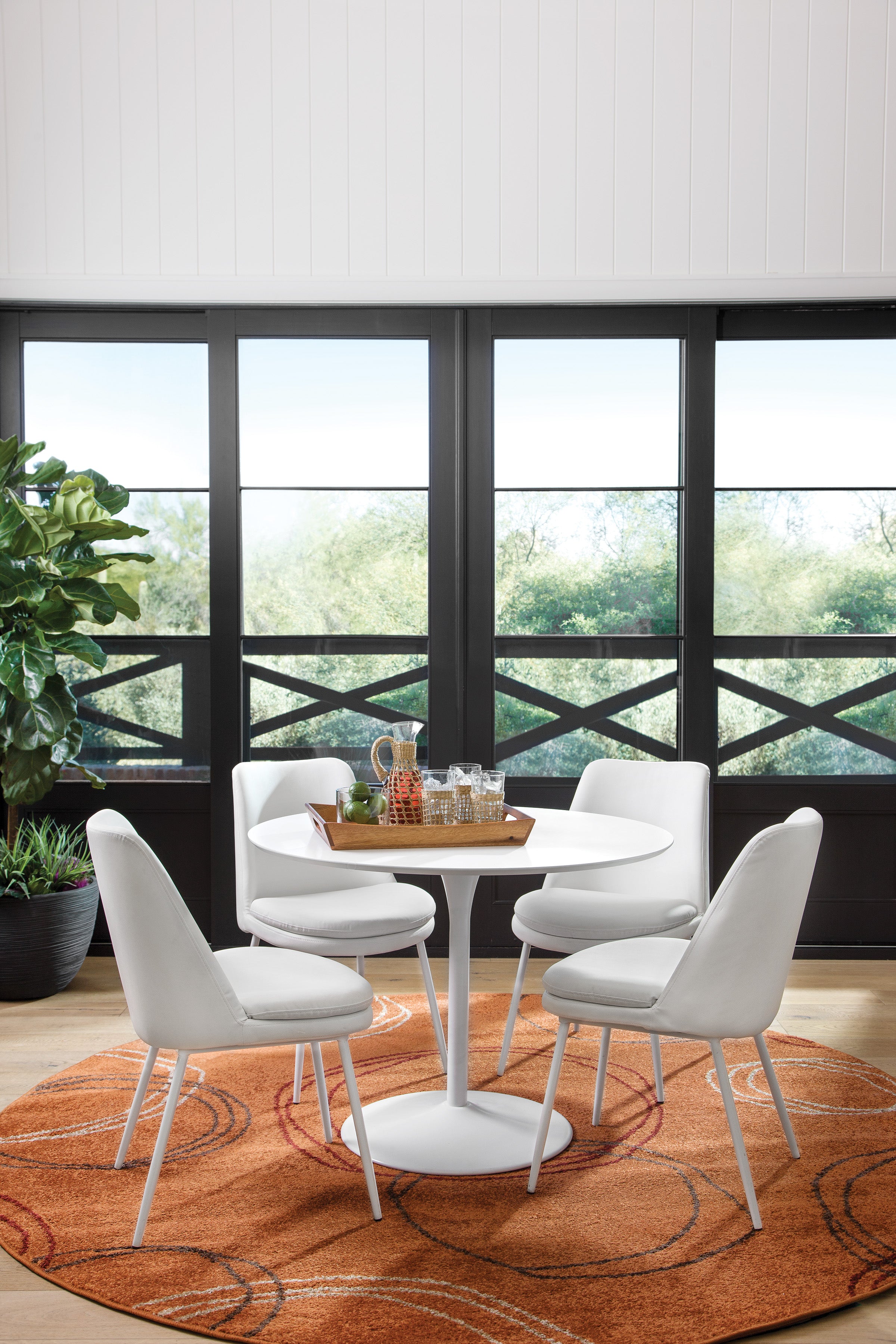 Flower Dining Table - White