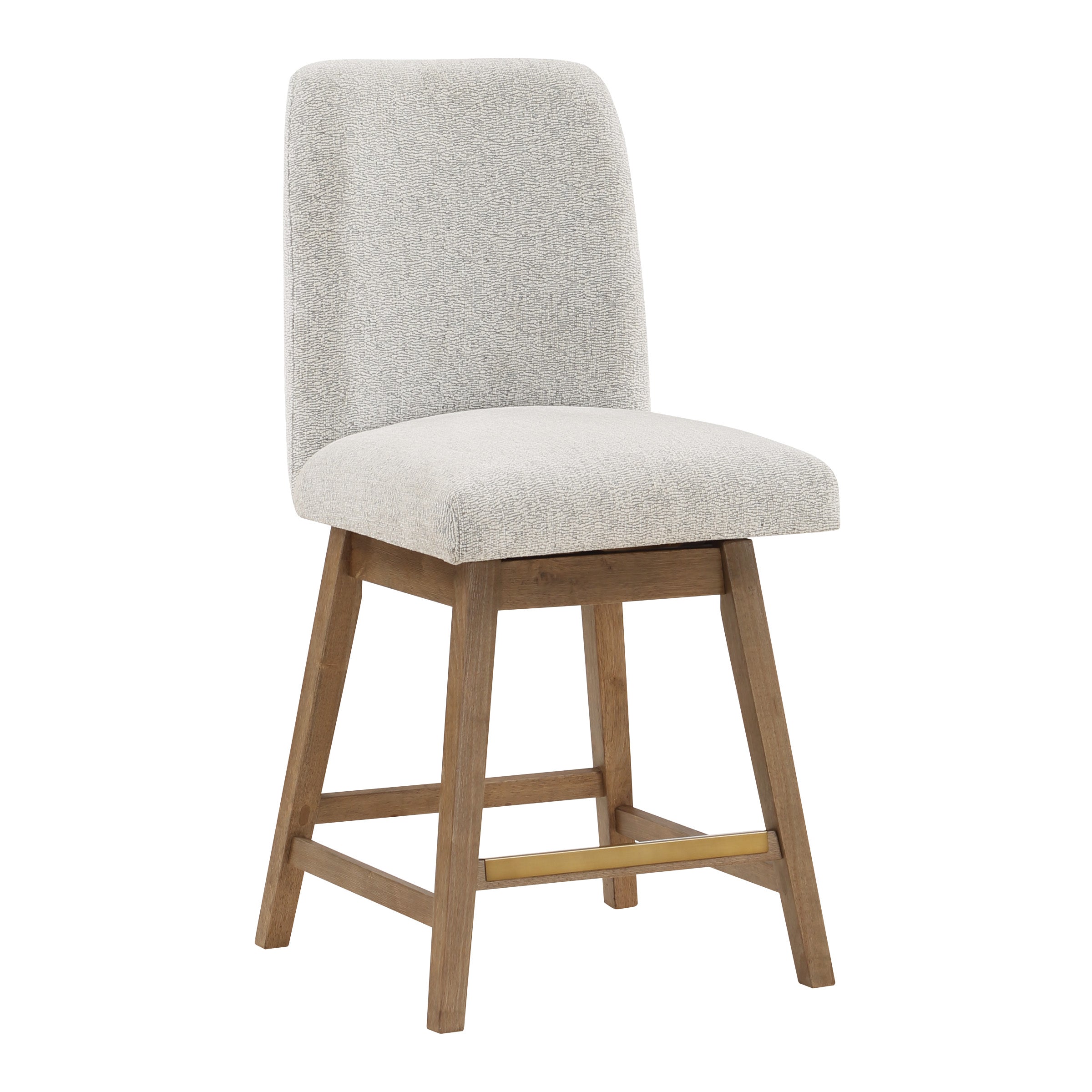 Finley 26” Swivel Counter Stool 2Pk - Parchment/Med Oak