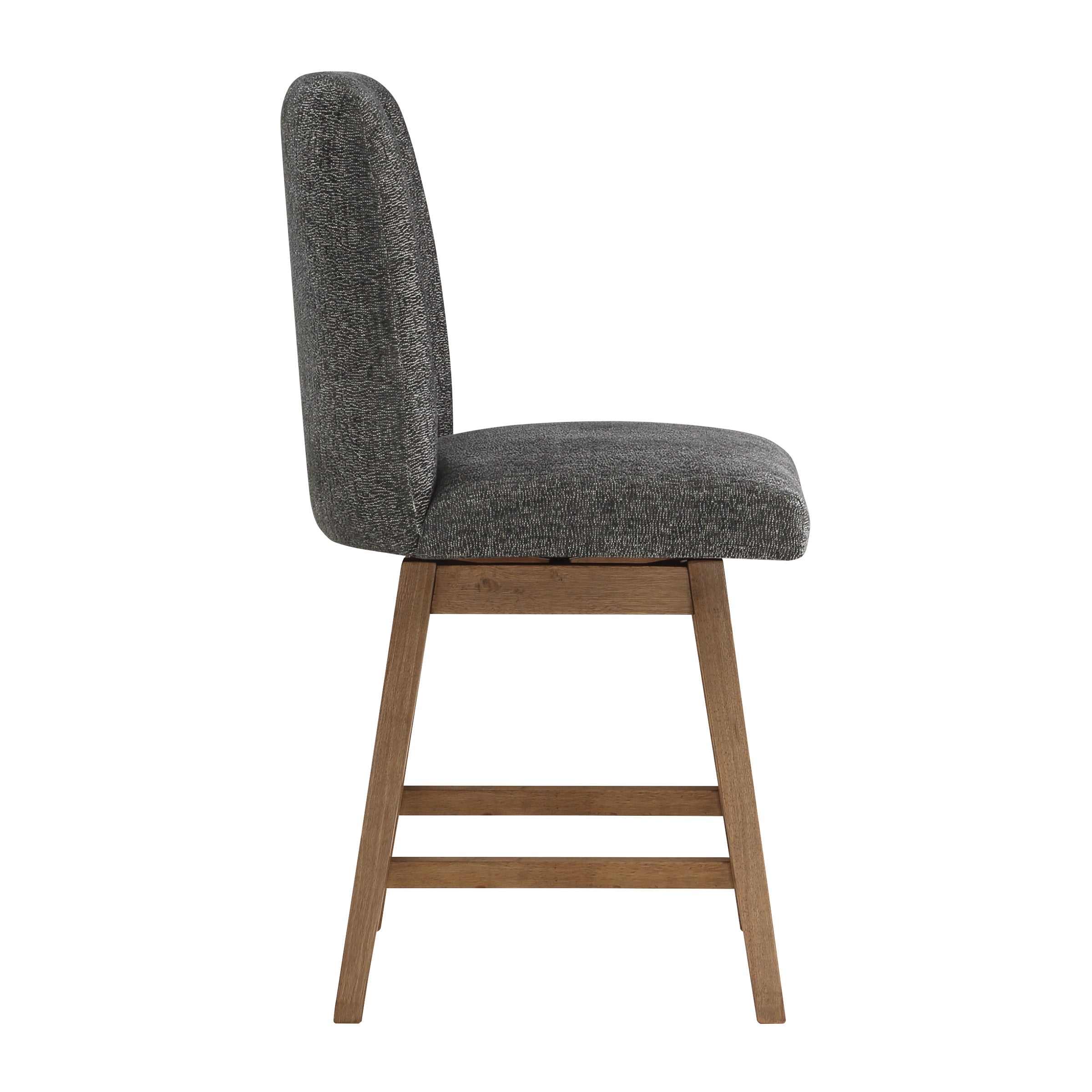 Finley 26” Swivel Counter Stool 2Pk - Charcoal/Med Oak