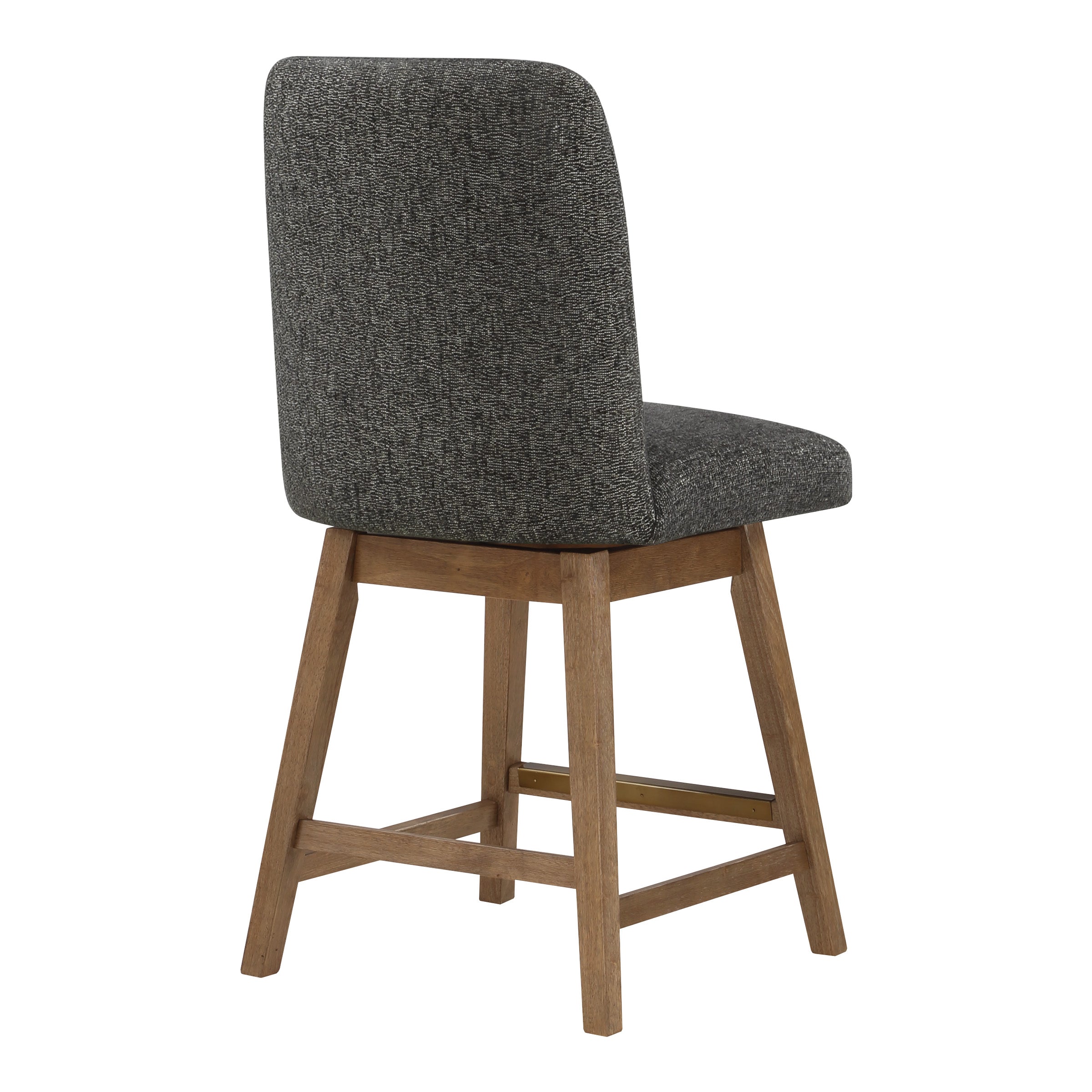 Finley 26” Swivel Counter Stool 2Pk - Charcoal/Med Oak