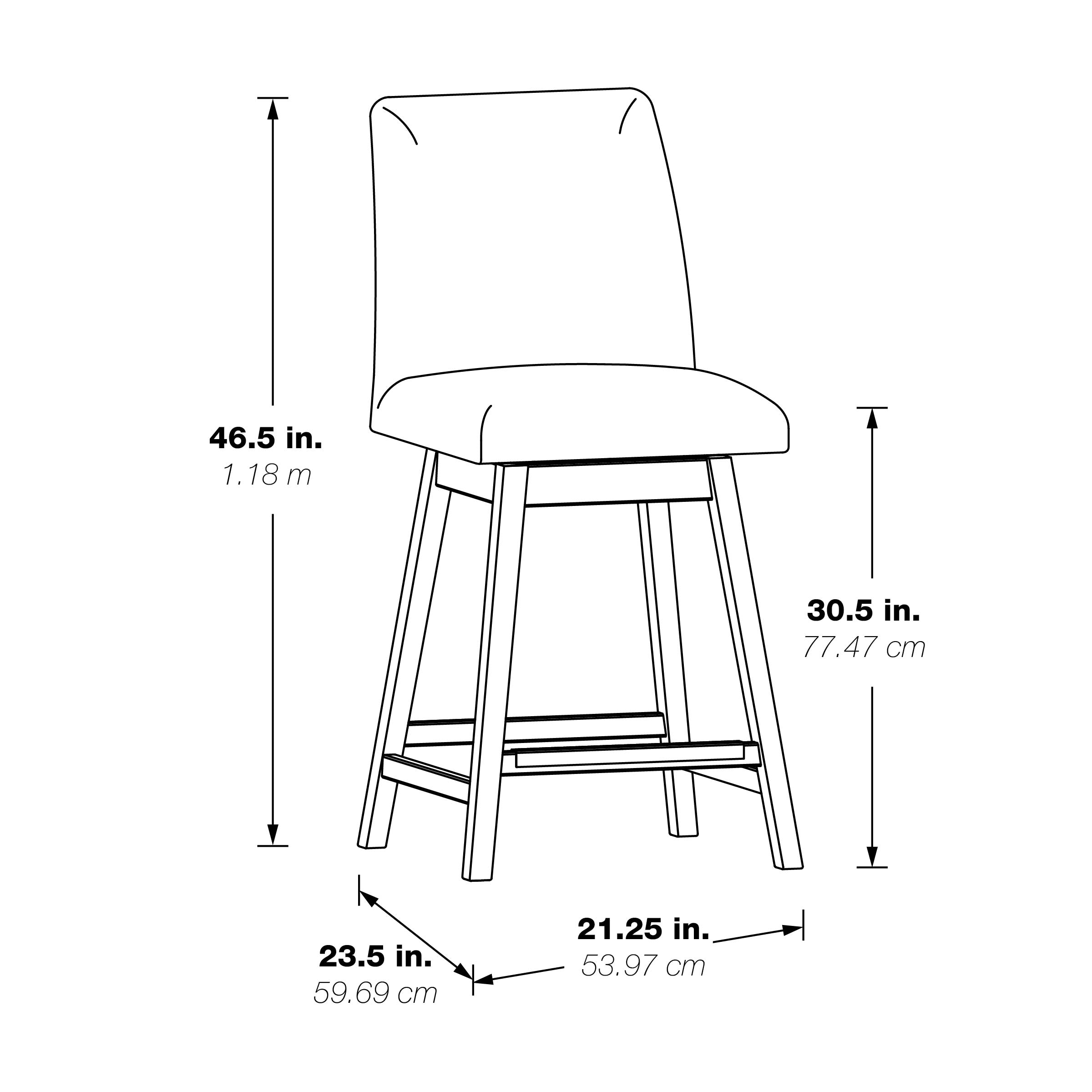 Finley 30" Swivel Barstool 2-Pack - Parchment/Med Oak