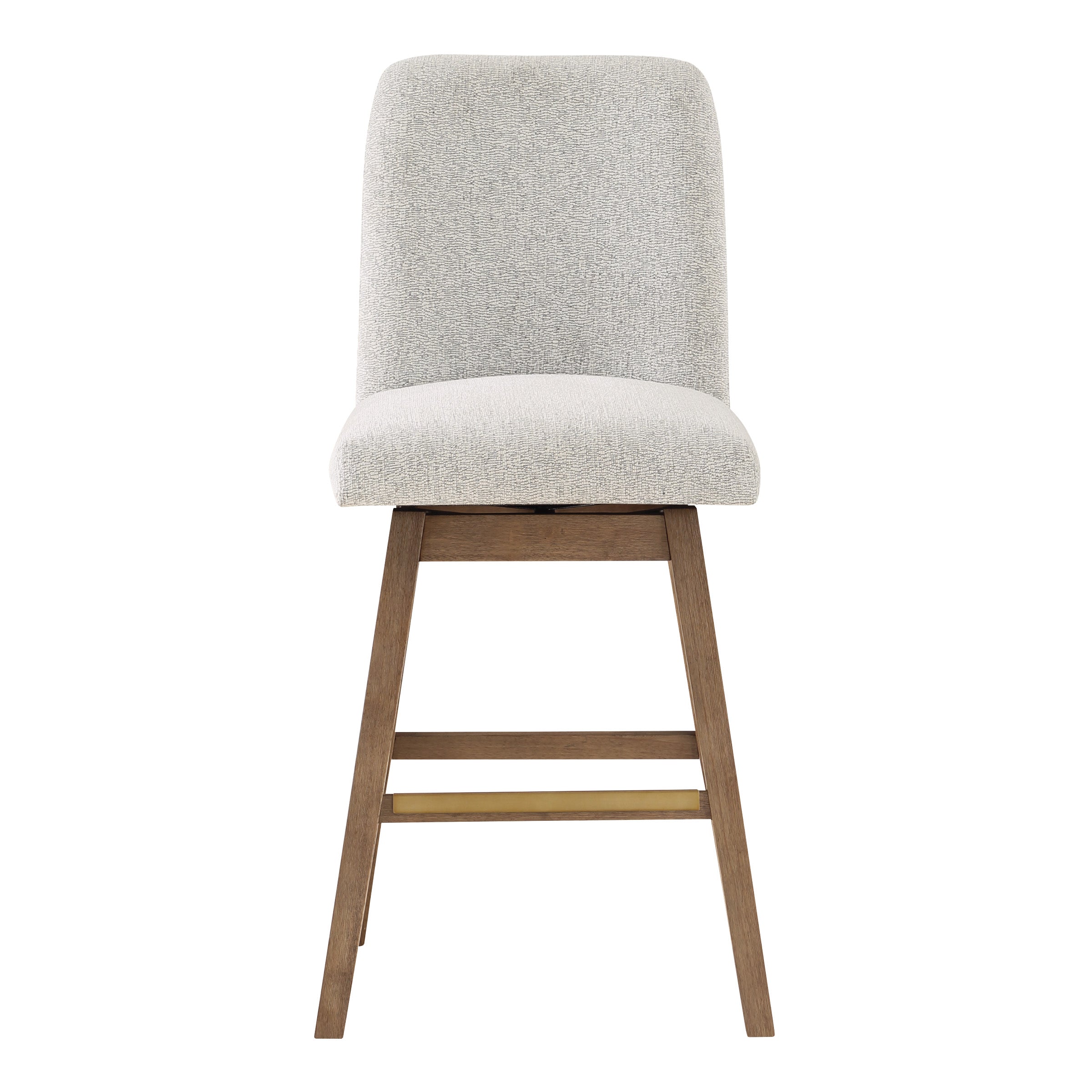 Finley 30" Swivel Barstool 2-Pack - Parchment/Med Oak