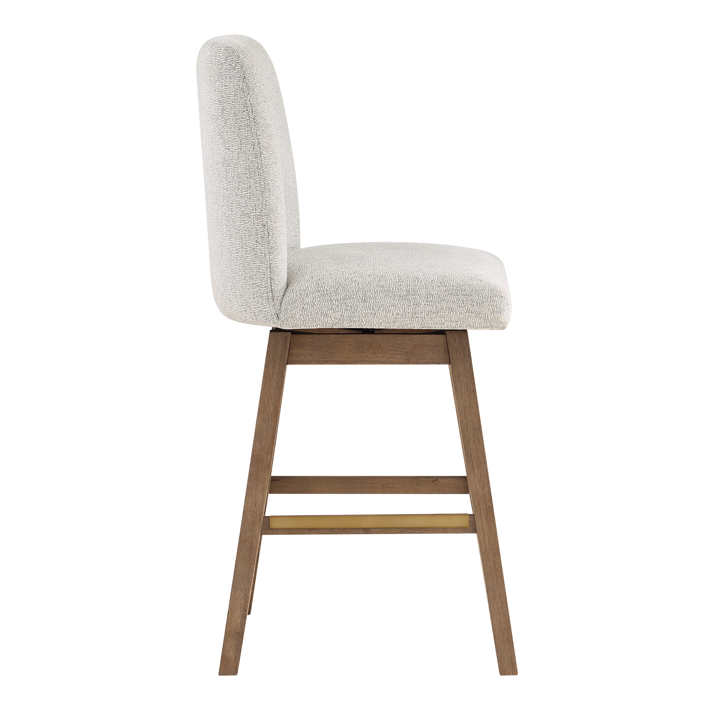 Finley 30" Swivel Barstool 2-Pack - Parchment/Med Oak