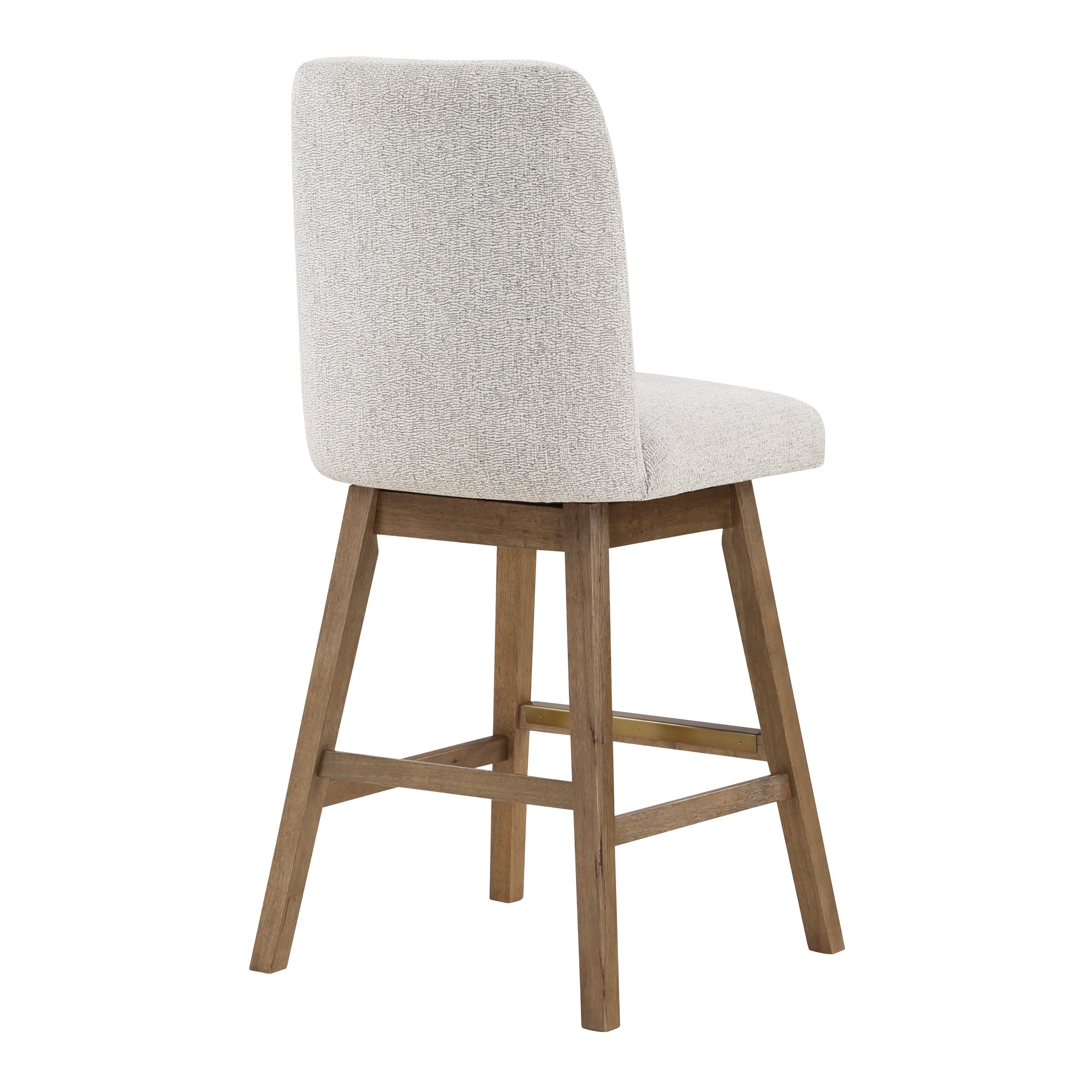 Finley 30" Swivel Barstool 2-Pack - Parchment/Med Oak