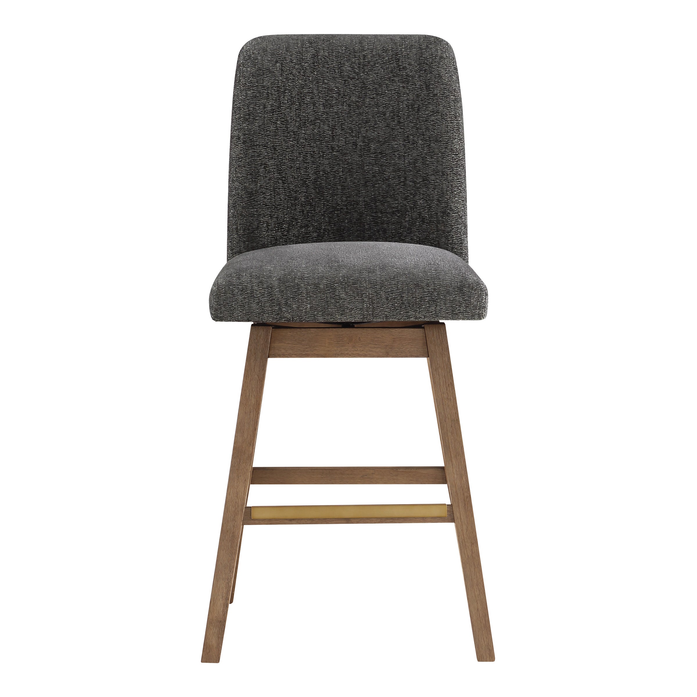 Finley 30" Swivel Barstool 2-Pack - Charcoal/Med Oak