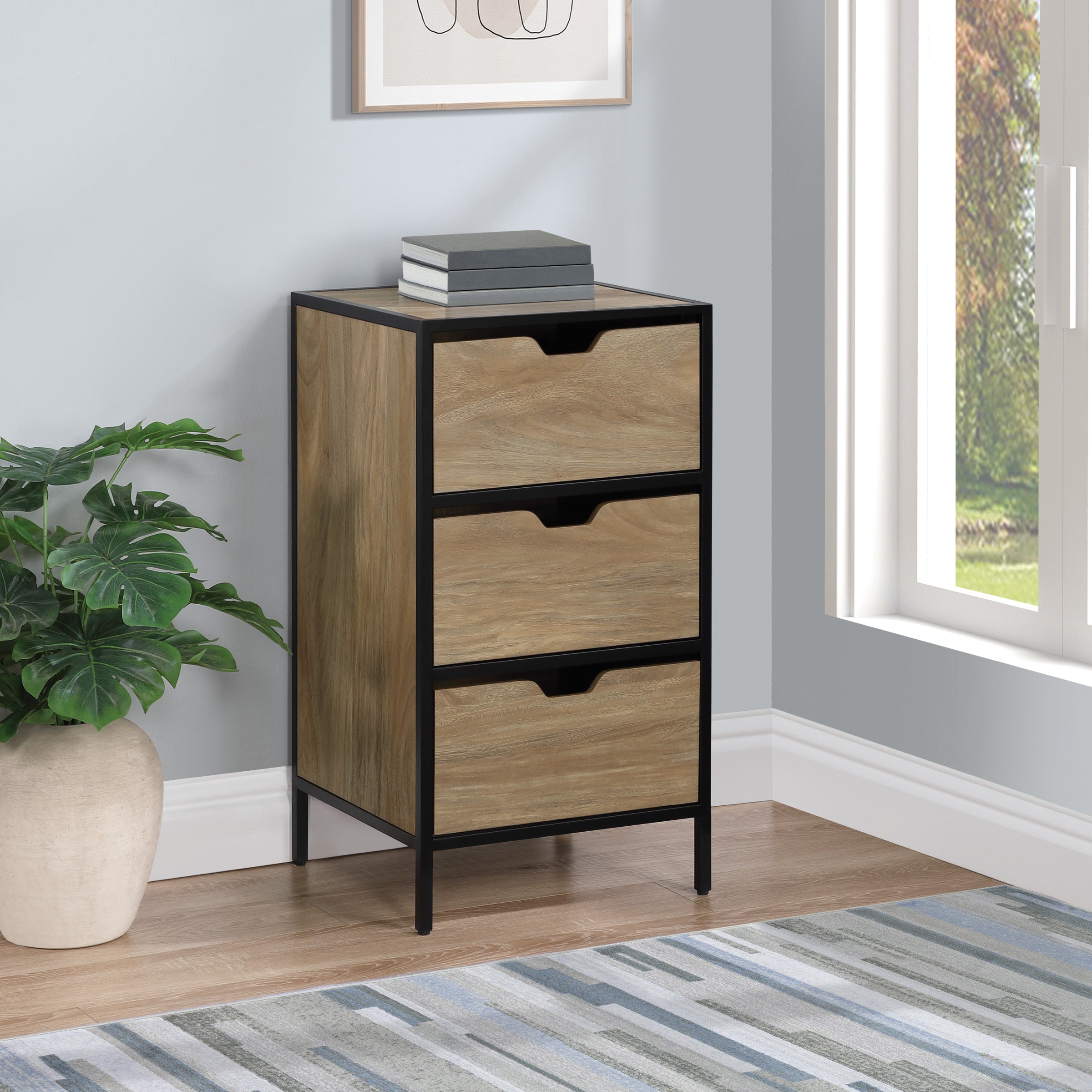 Freeport 3-Drawer Accent Storage  - Oak