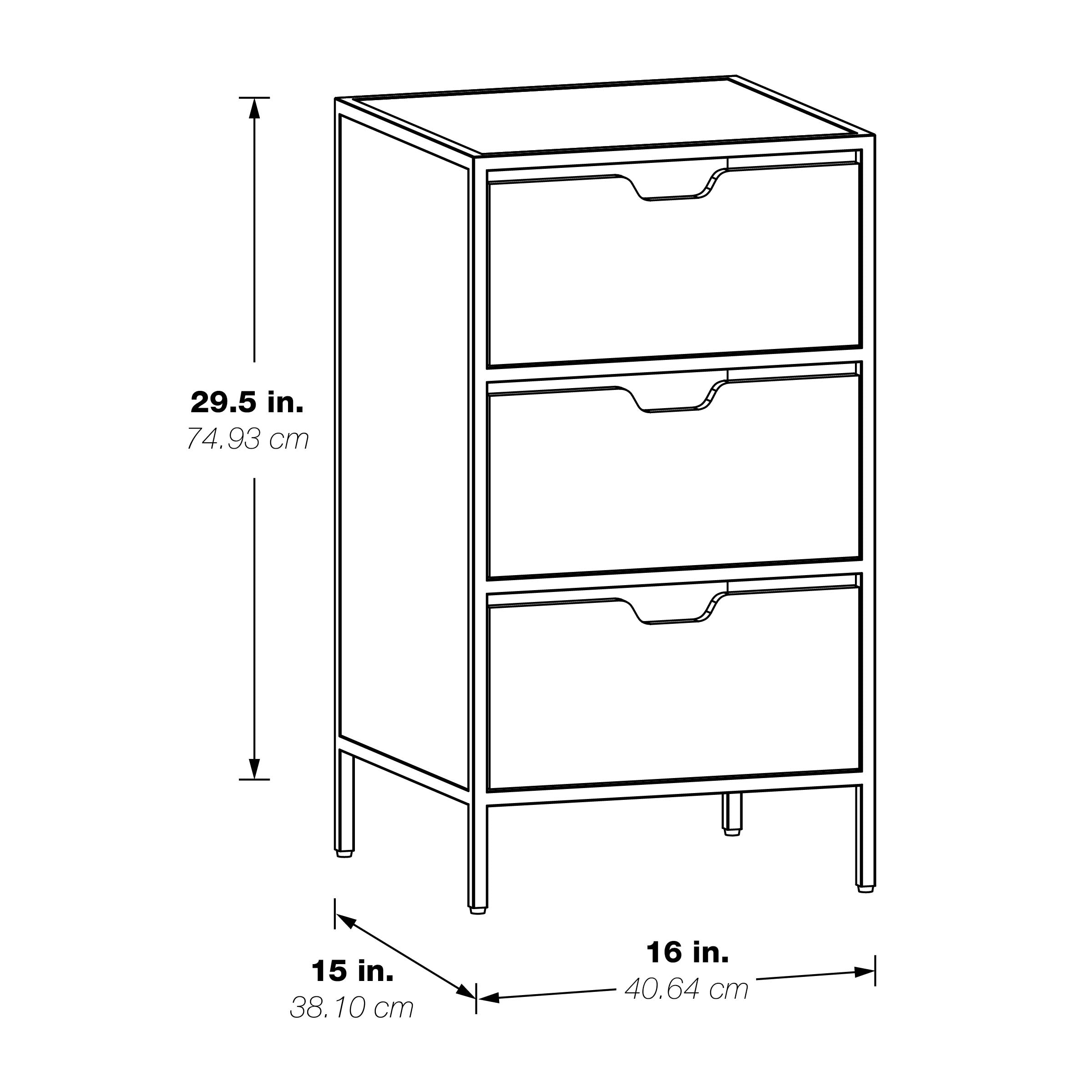 Freeport 3-Drawer Accent Storage  - White