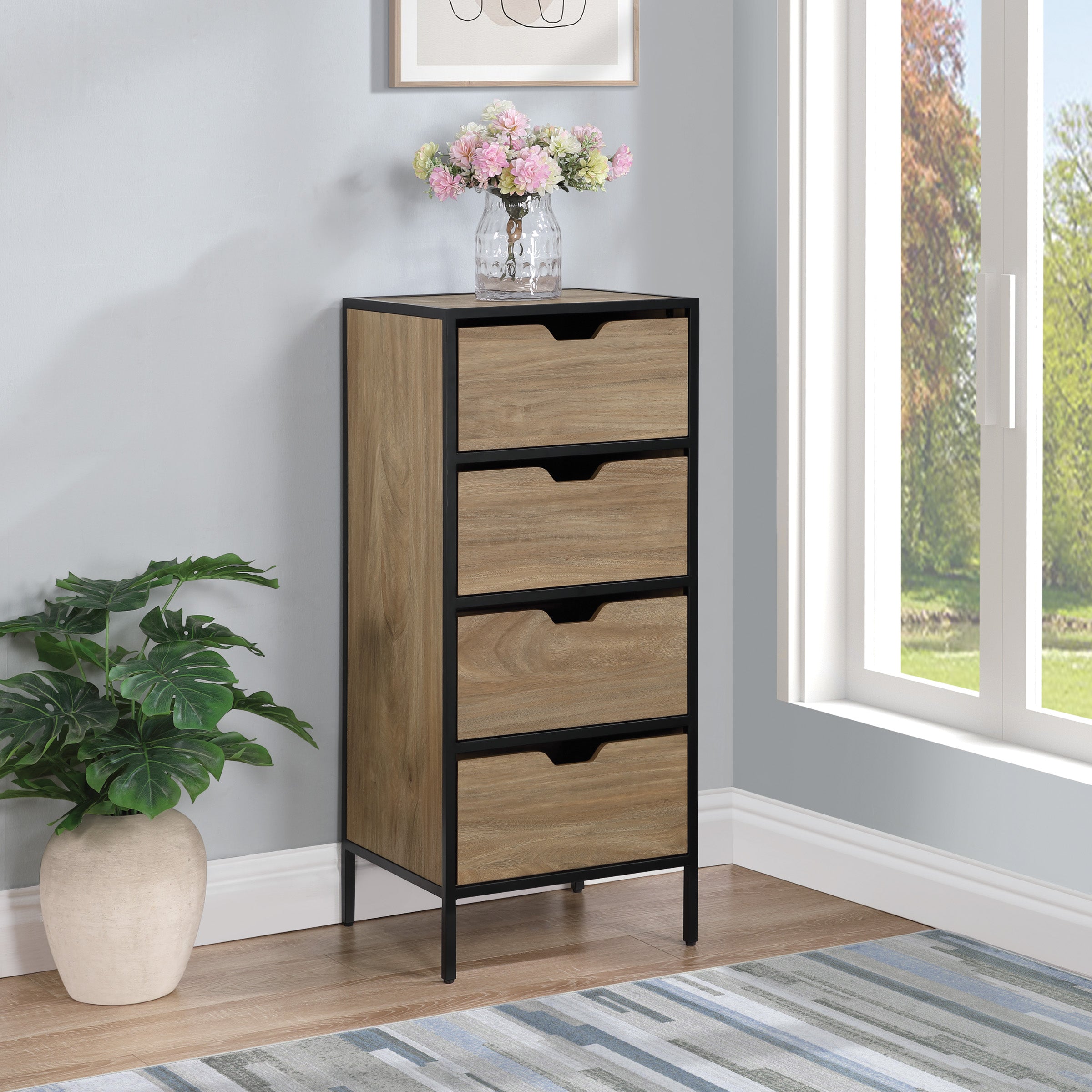 Freeport 4-Drawer Accent Storage  - Oak