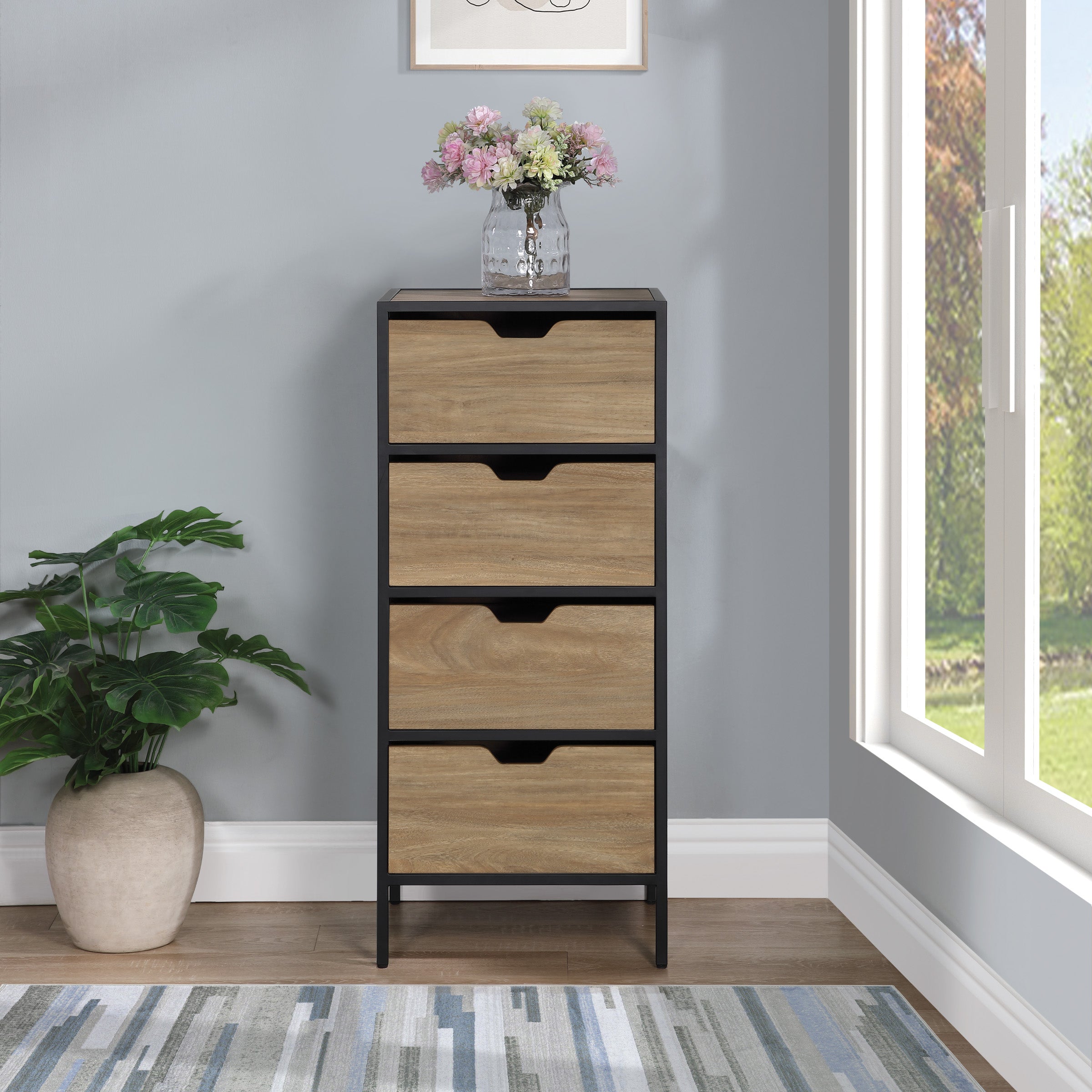 Freeport 4-Drawer Accent Storage  - Oak