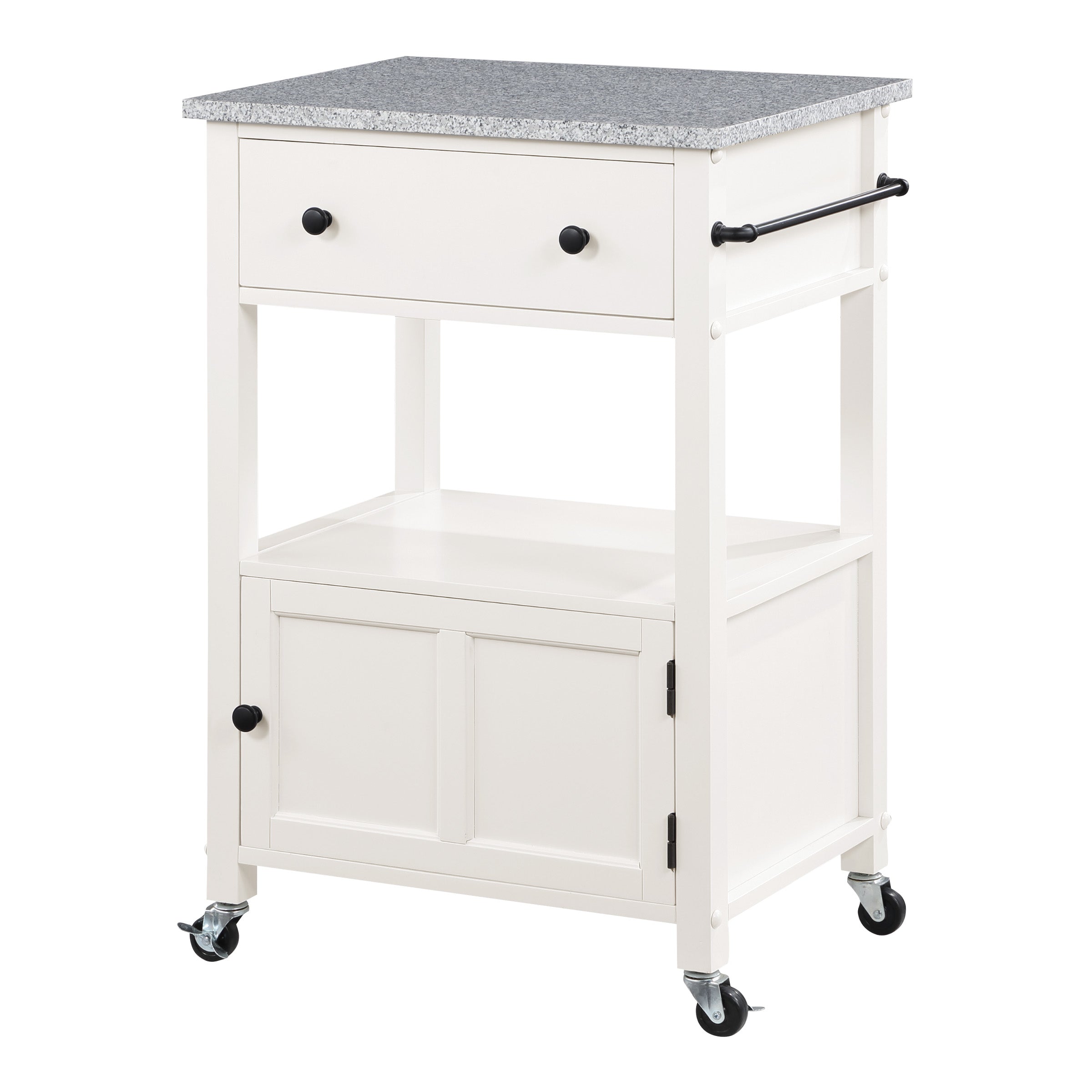 Fairfax Kitchen Cart White - White