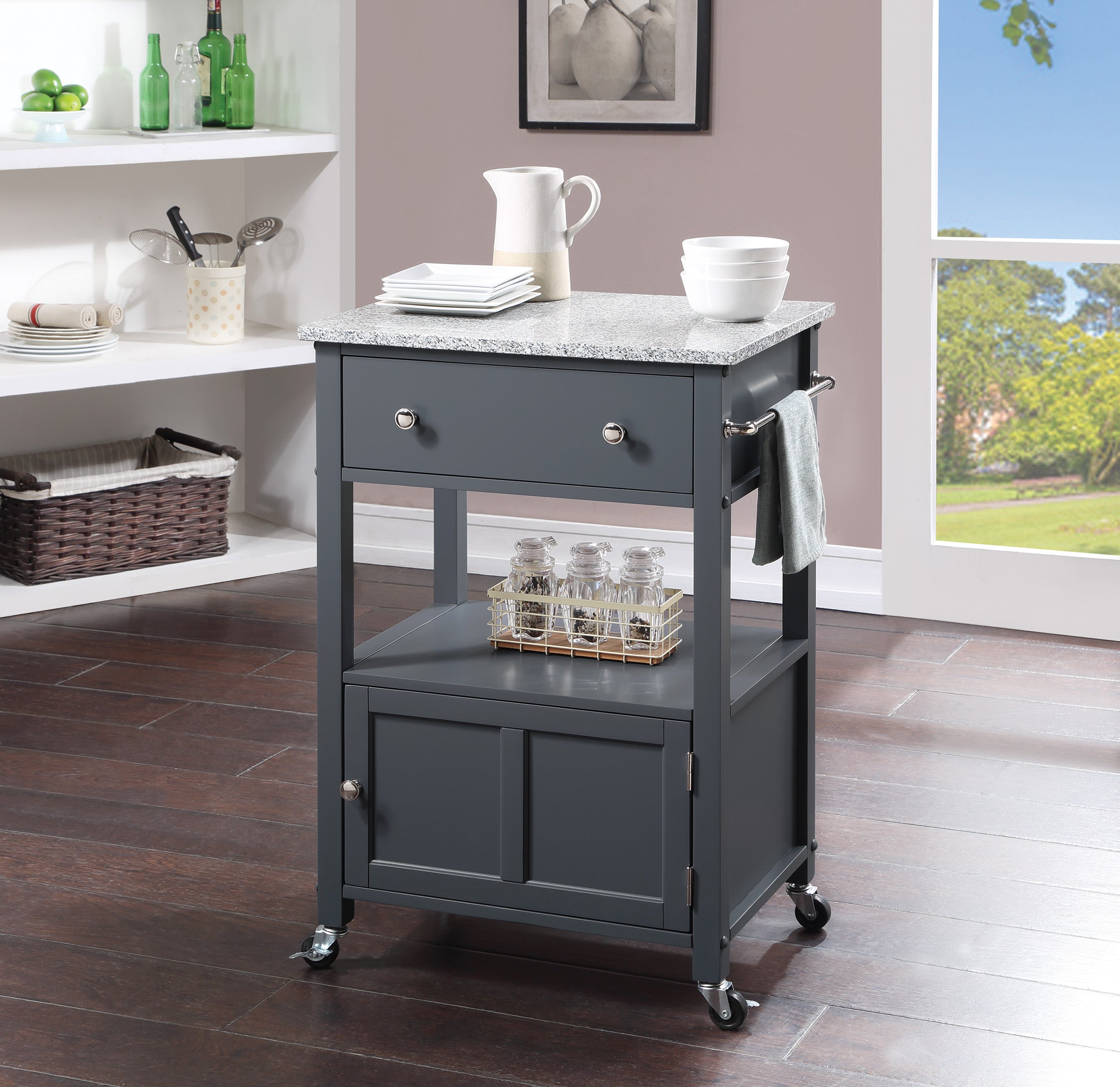 Fairfax Kitchen Cart Grey - Grey