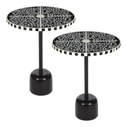 Mosaic Black and White Accent Table - Black/ White