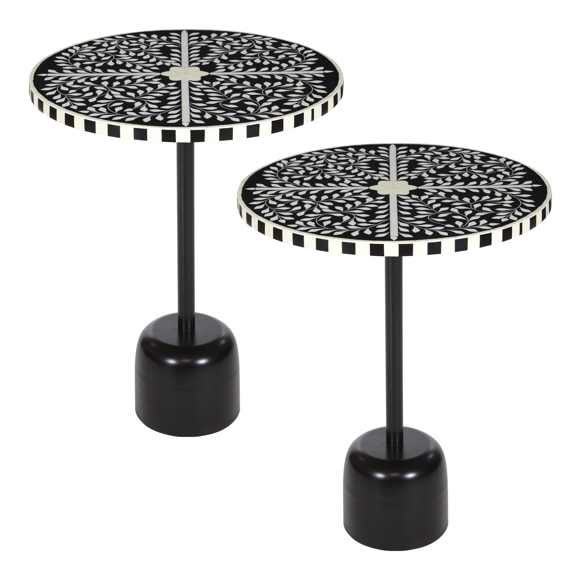Mosaic Black and White Accent Table - Black/ White