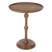 Round Side Table  - Natural Woodgrain Finish