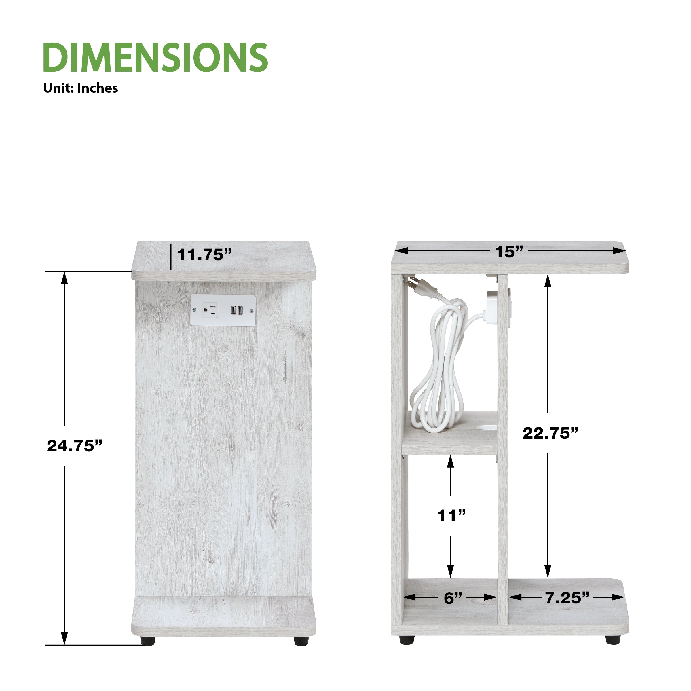 Gemma Accent Table - Rustic Grey Finish